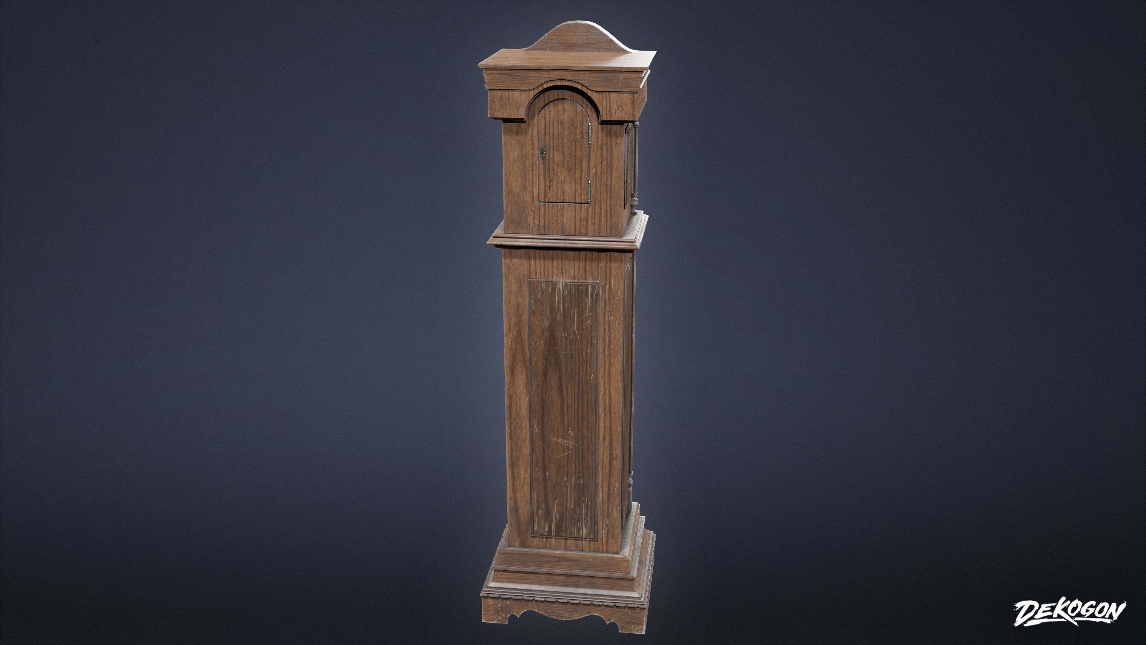 SUBURBS - Clock Grandfather 02 - LOW POLY AND NANITE Low-poly 3D model_4