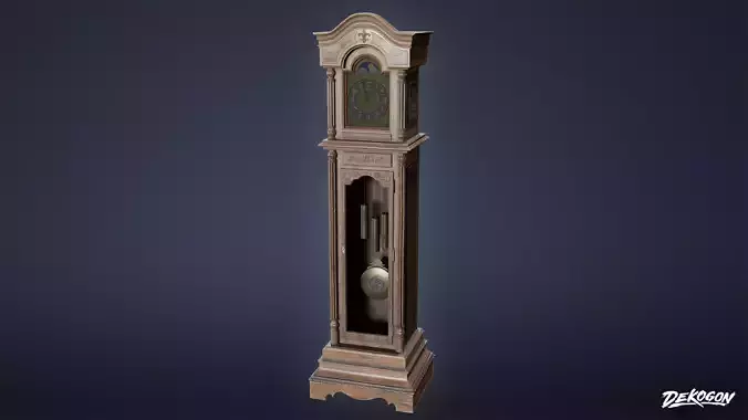 SUBURBS - Clock Grandfather 02 - LOW POLY AND NANITE