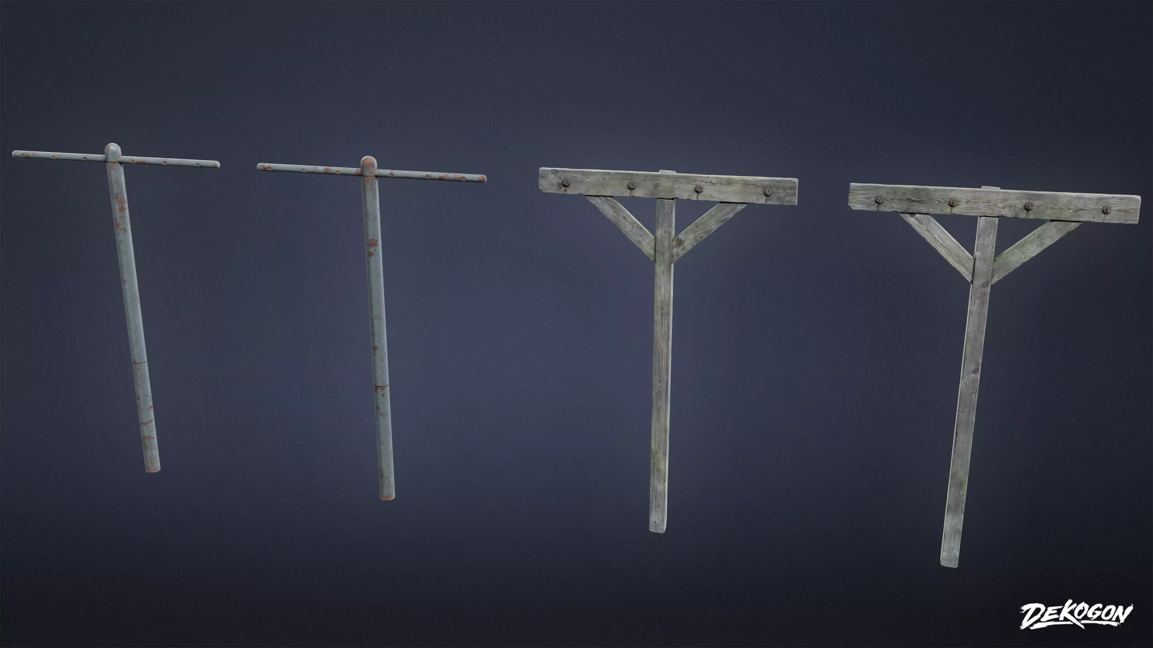 SUBURBS - Clothes Exterior Hanger 01 - LOW POLY AND NANITE Low-poly 3D model