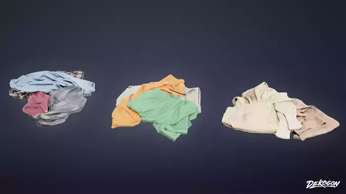 SUBURBS - Clothes Pile 01 - LOW POLY AND NANITE