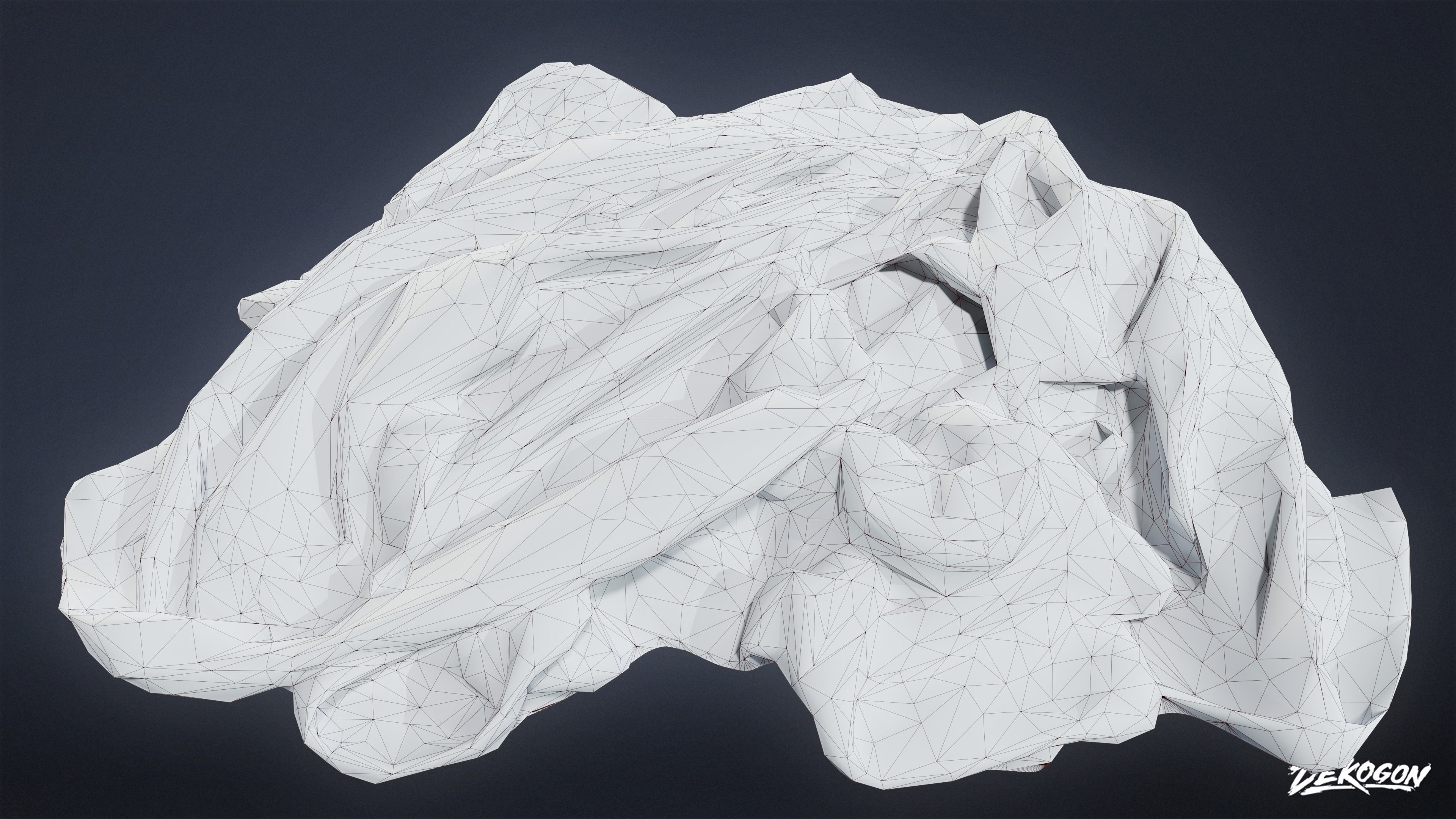 SUBURBS - Clothes Pile 01 - LOW POLY AND NANITE Low-poly 3D model_13