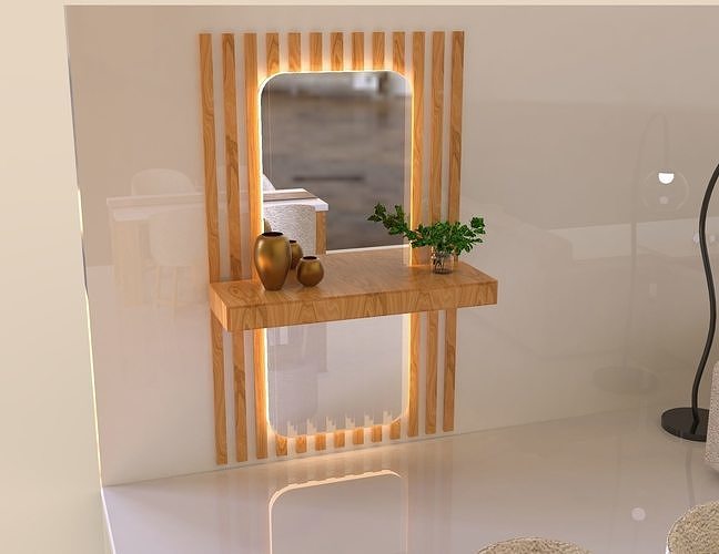 Elegant Mirror Decor 3D model