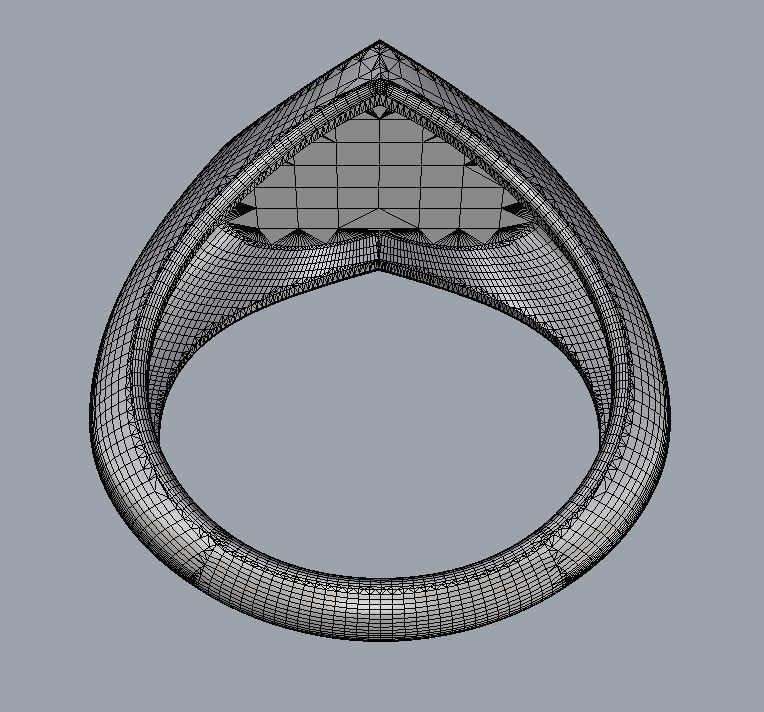 Heart Signet Ring 3D print model_16