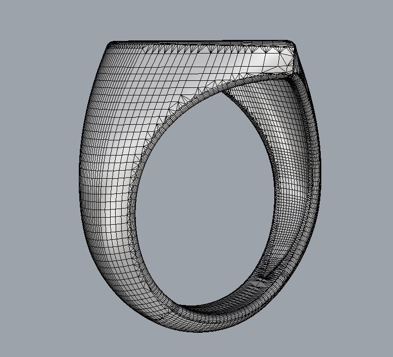Heart Signet Ring 3D print model_15