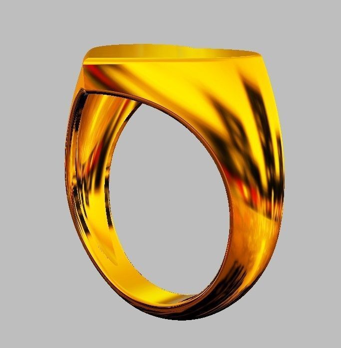 Heart Signet Ring 3D print model_8