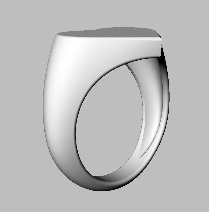 Heart Signet Ring 3D print model_23