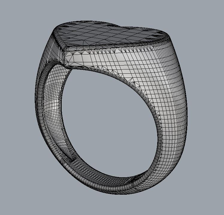 Heart Signet Ring 3D print model_13