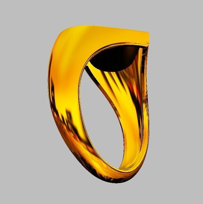 Heart Signet Ring 3D print model_10