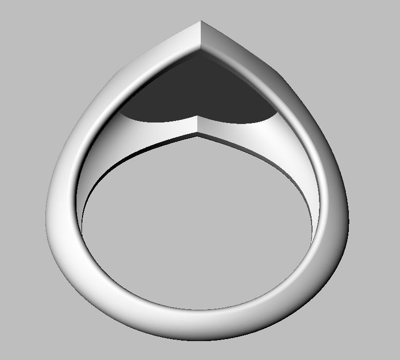 Heart Signet Ring 3D print model_22