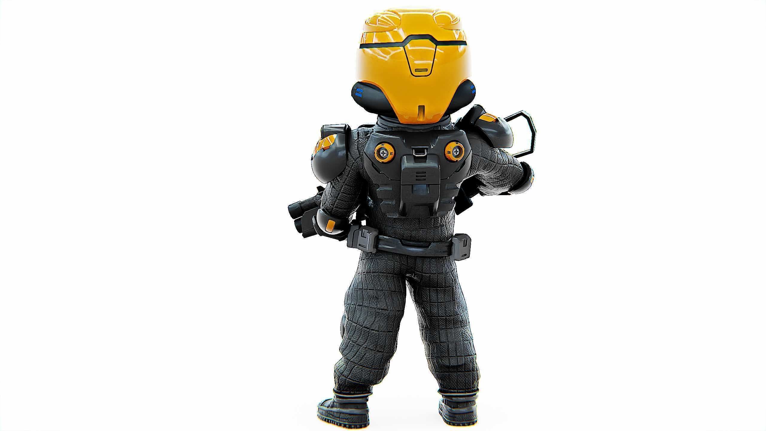 CYBER SOLDIER XC-500 Rigged for Unreal Engine - Unity - MIXAMO 3D model_11