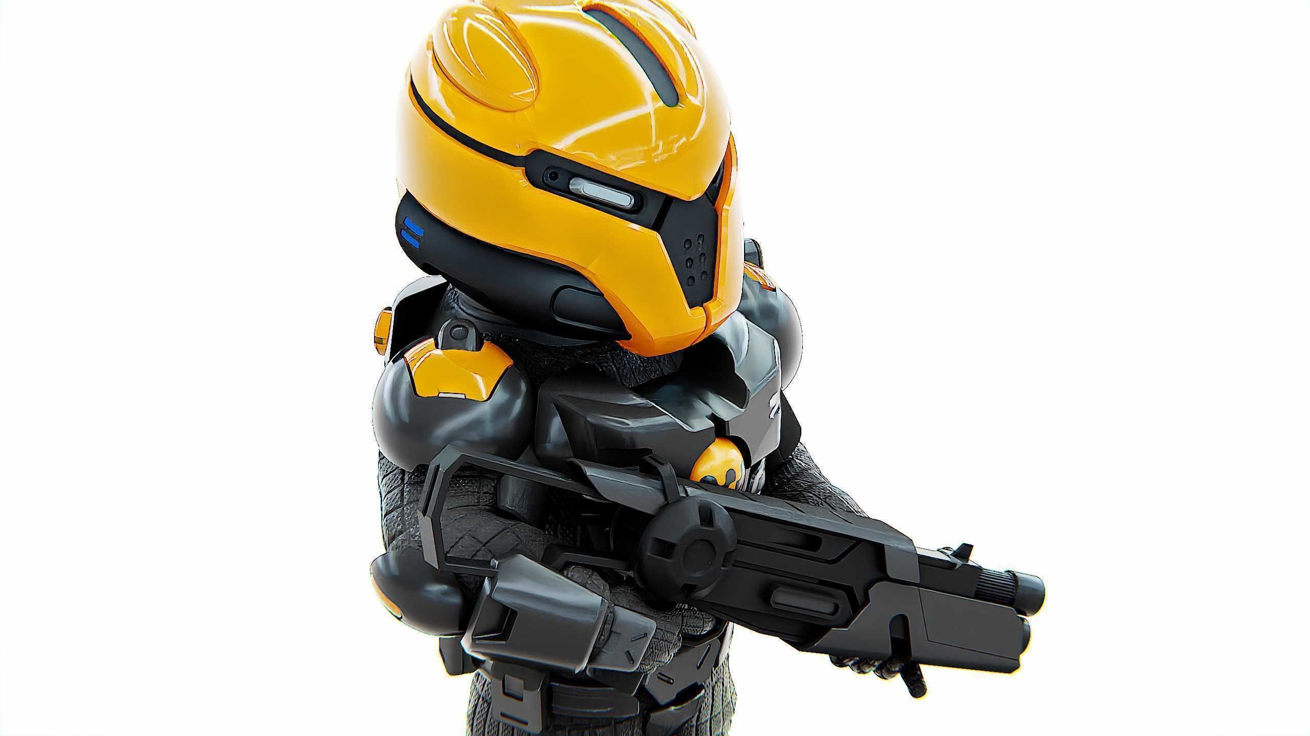 CYBER SOLDIER XC-500 Rigged for Unreal Engine - Unity - MIXAMO 3D model_23