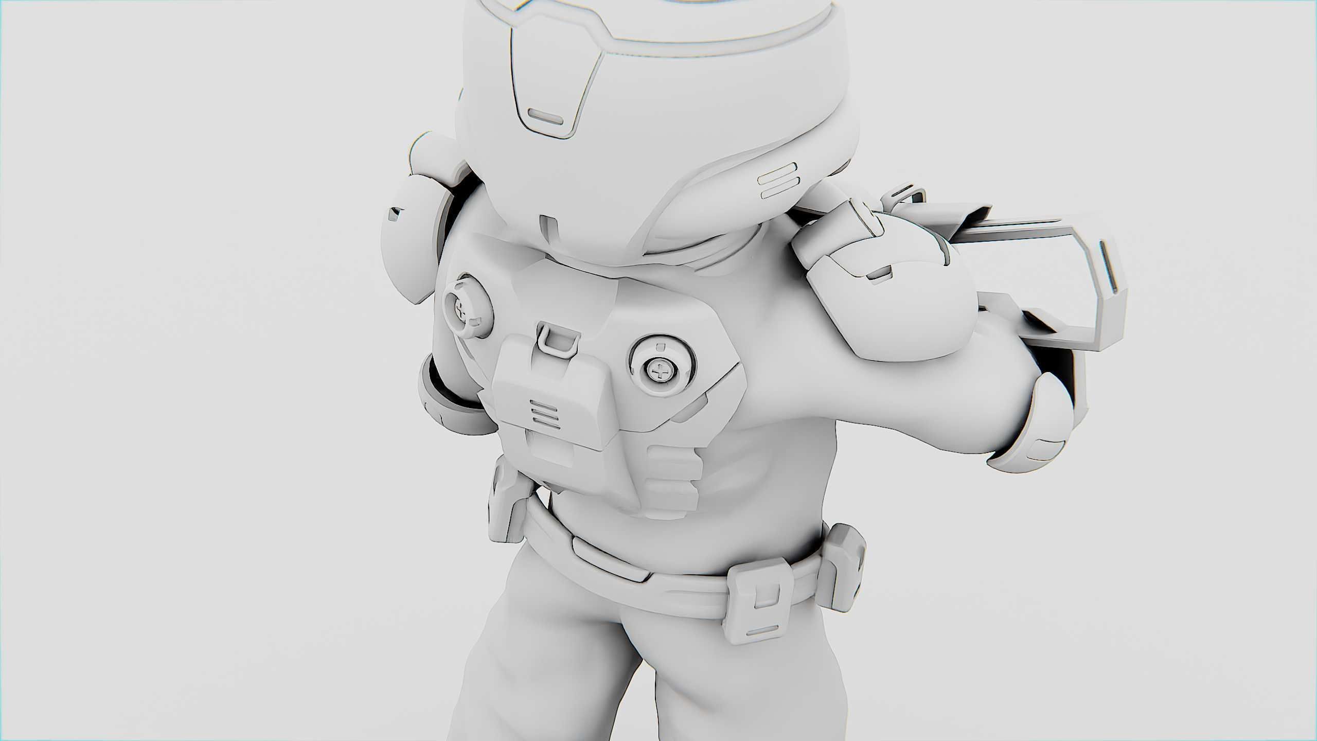 CYBER SOLDIER XC-500 Rigged for Unreal Engine - Unity - MIXAMO 3D model_36