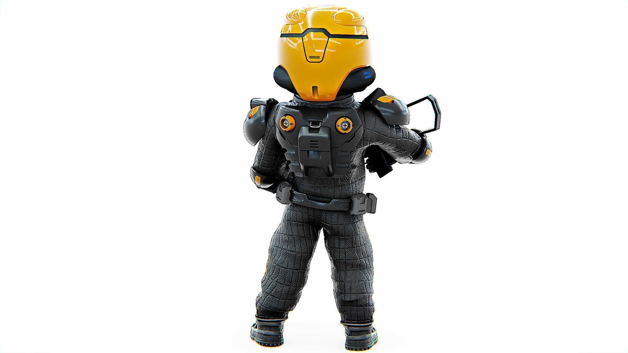 CYBER SOLDIER XC-500 Rigged for Unreal Engine - Unity - MIXAMO 3D model_10