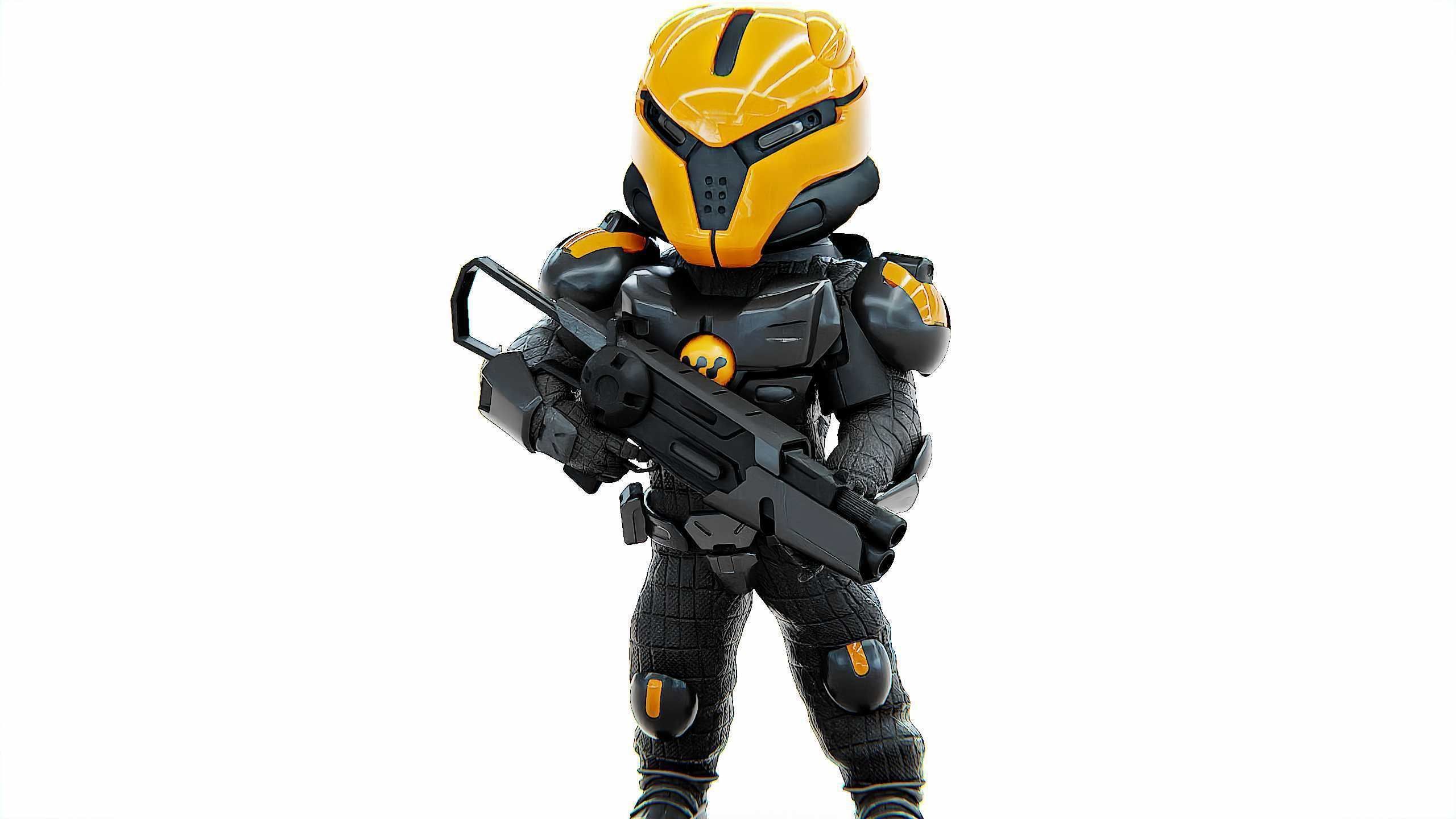 CYBER SOLDIER XC-500 Rigged for Unreal Engine - Unity - MIXAMO 3D model_21