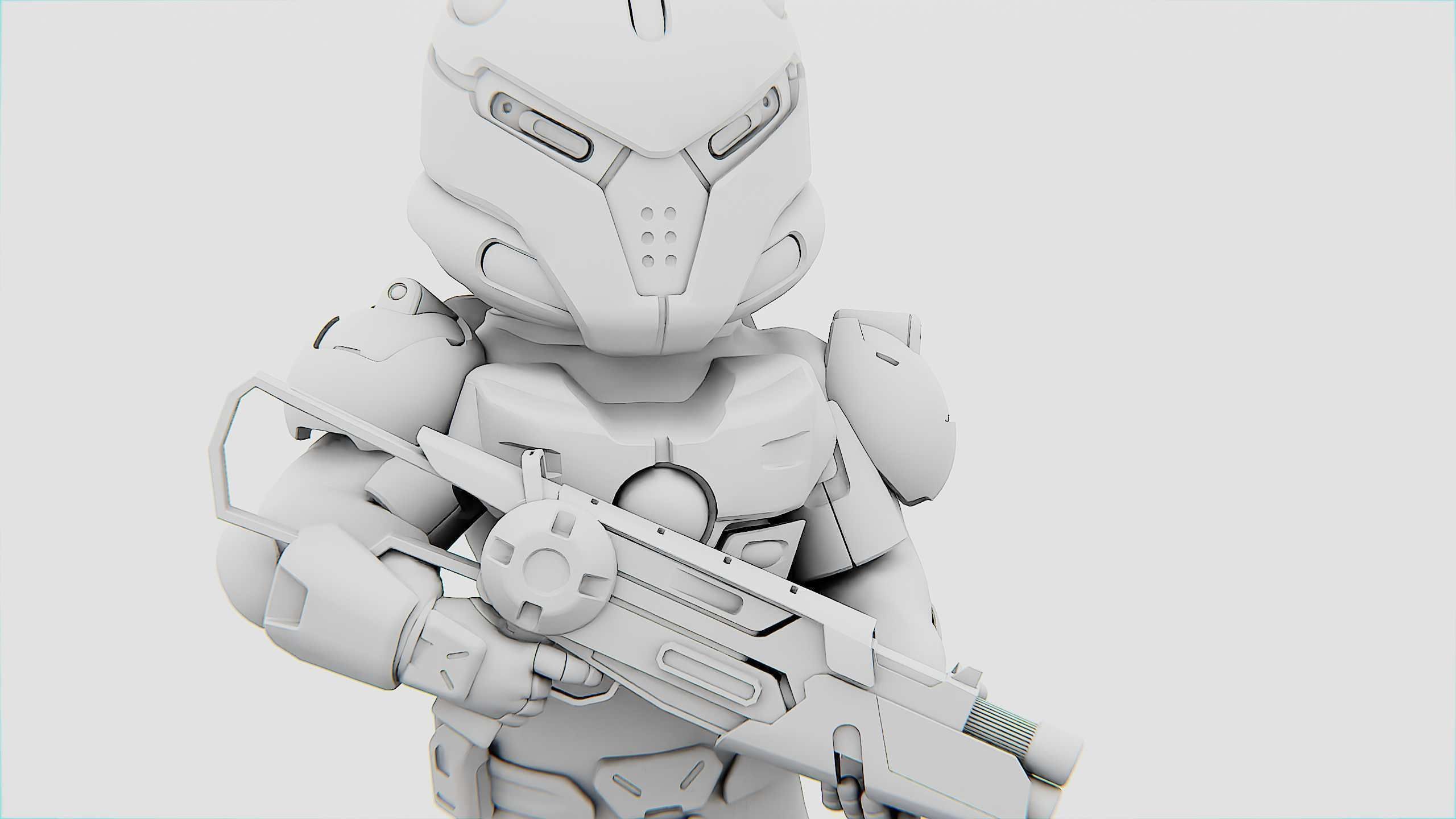 CYBER SOLDIER XC-500 Rigged for Unreal Engine - Unity - MIXAMO 3D model_34