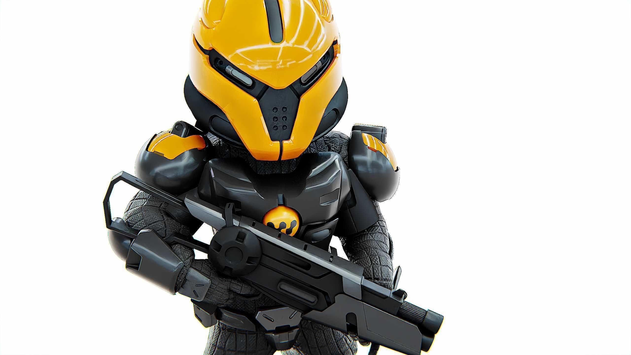 CYBER SOLDIER XC-500 Rigged for Unreal Engine - Unity - MIXAMO 3D model_29