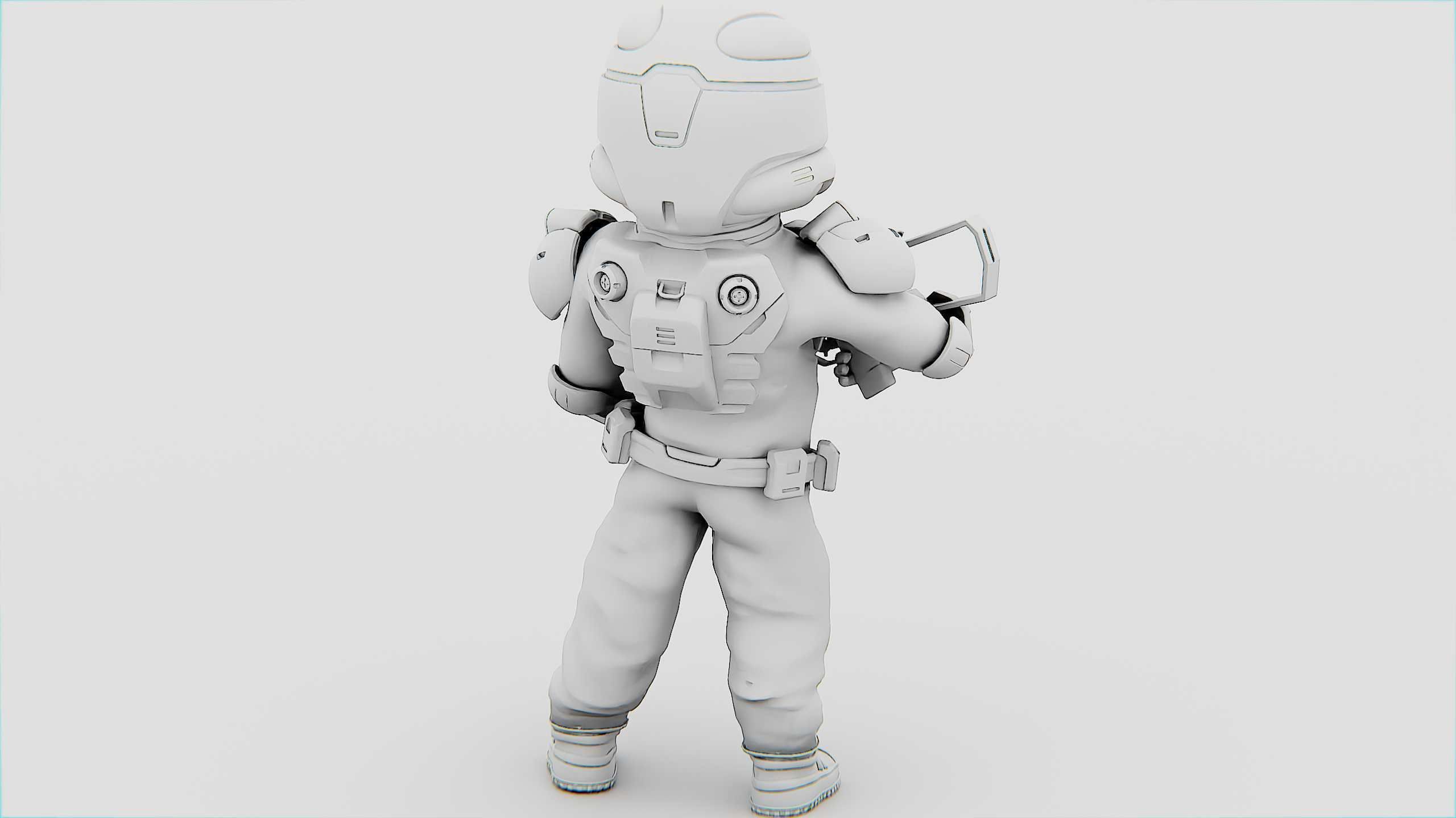 CYBER SOLDIER XC-500 Rigged for Unreal Engine - Unity - MIXAMO 3D model_33