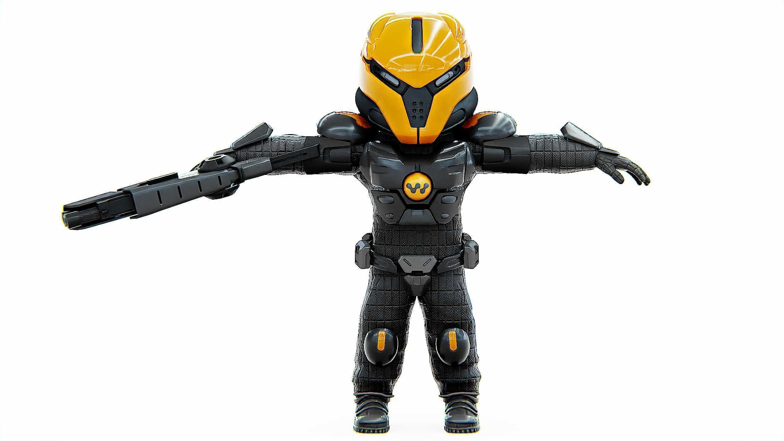 CYBER SOLDIER XC-500 Rigged for Unreal Engine - Unity - MIXAMO 3D model_30