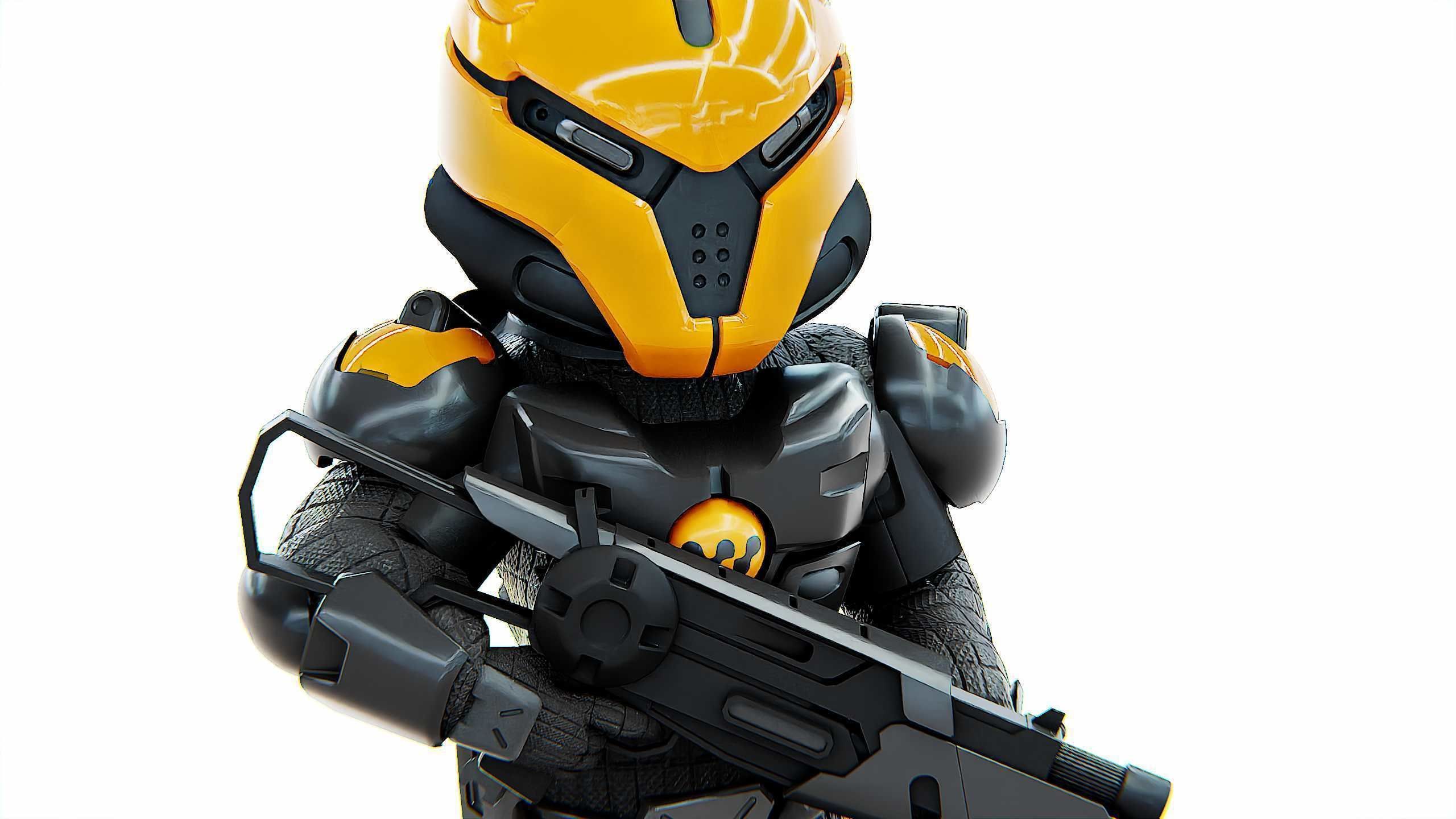 CYBER SOLDIER XC-500 Rigged for Unreal Engine - Unity - MIXAMO 3D model_22