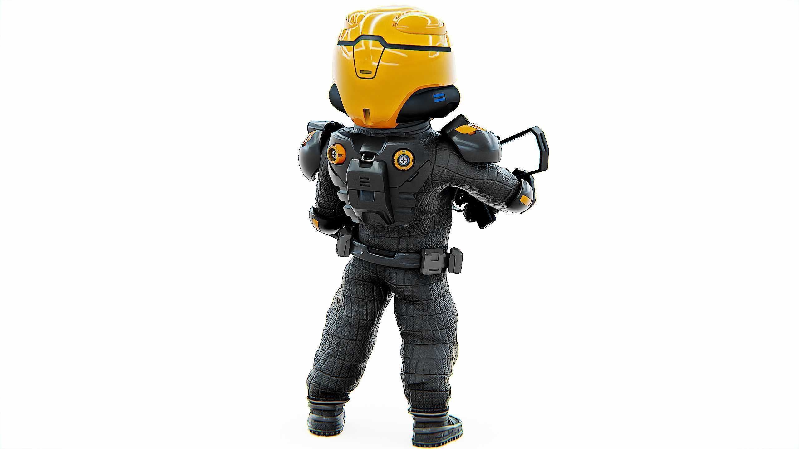 CYBER SOLDIER XC-500 Rigged for Unreal Engine - Unity - MIXAMO 3D model_9