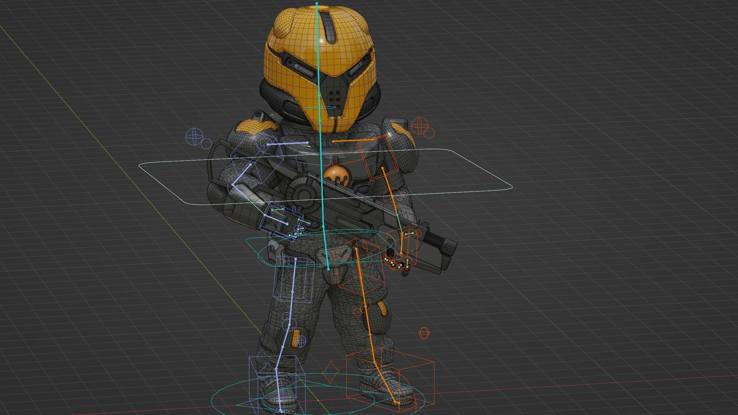 CYBER SOLDIER XC-500 Rigged for Unreal Engine - Unity - MIXAMO 3D model_37