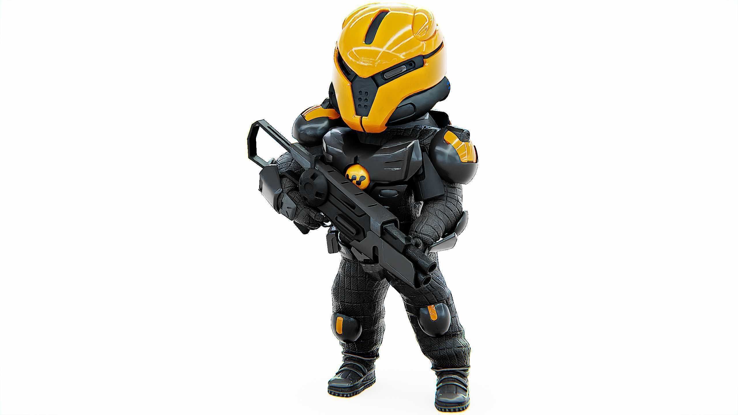 CYBER SOLDIER XC-500 Rigged for Unreal Engine - Unity - MIXAMO 3D model_20