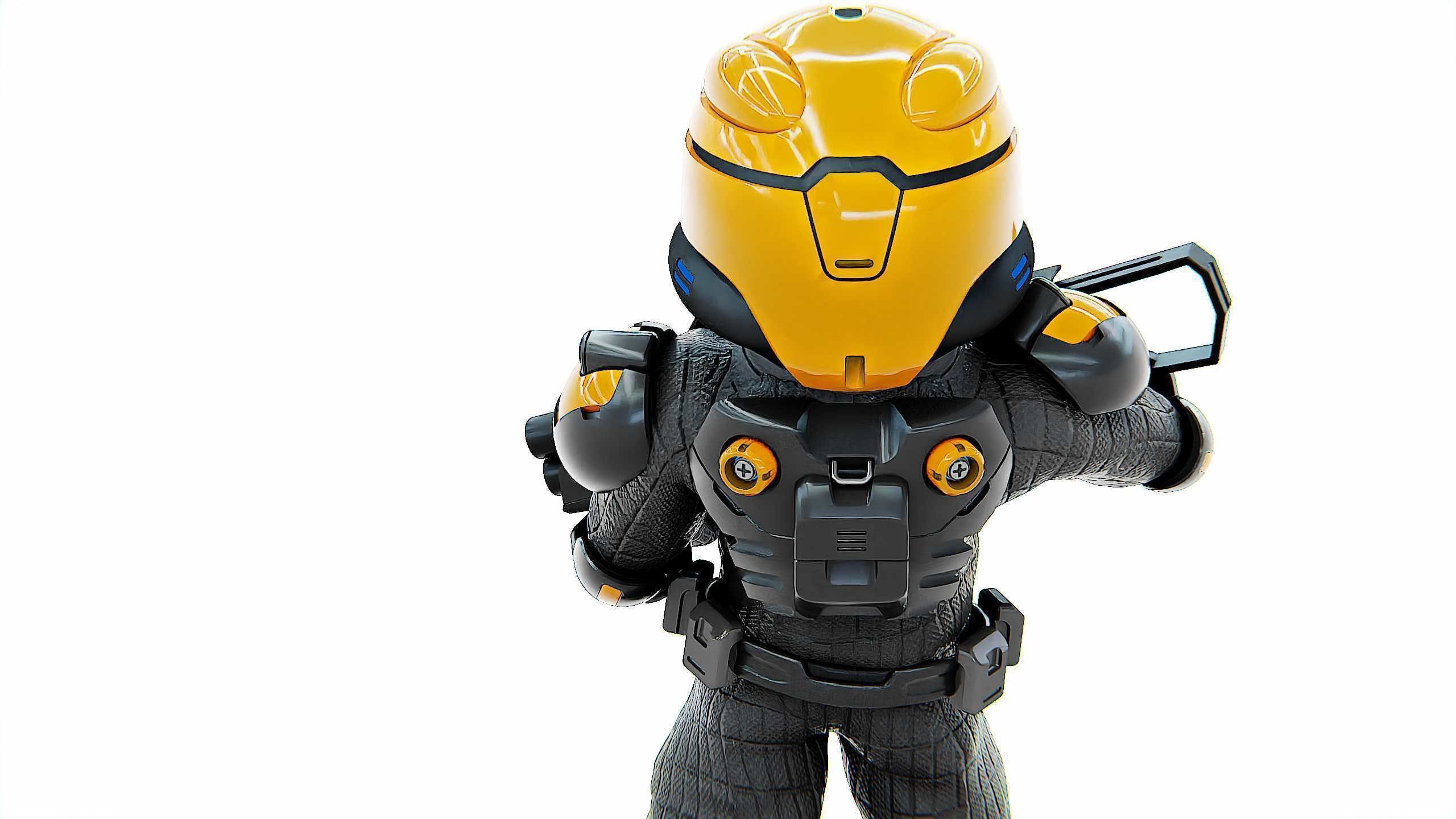 CYBER SOLDIER XC-500 Rigged for Unreal Engine - Unity - MIXAMO 3D model_26