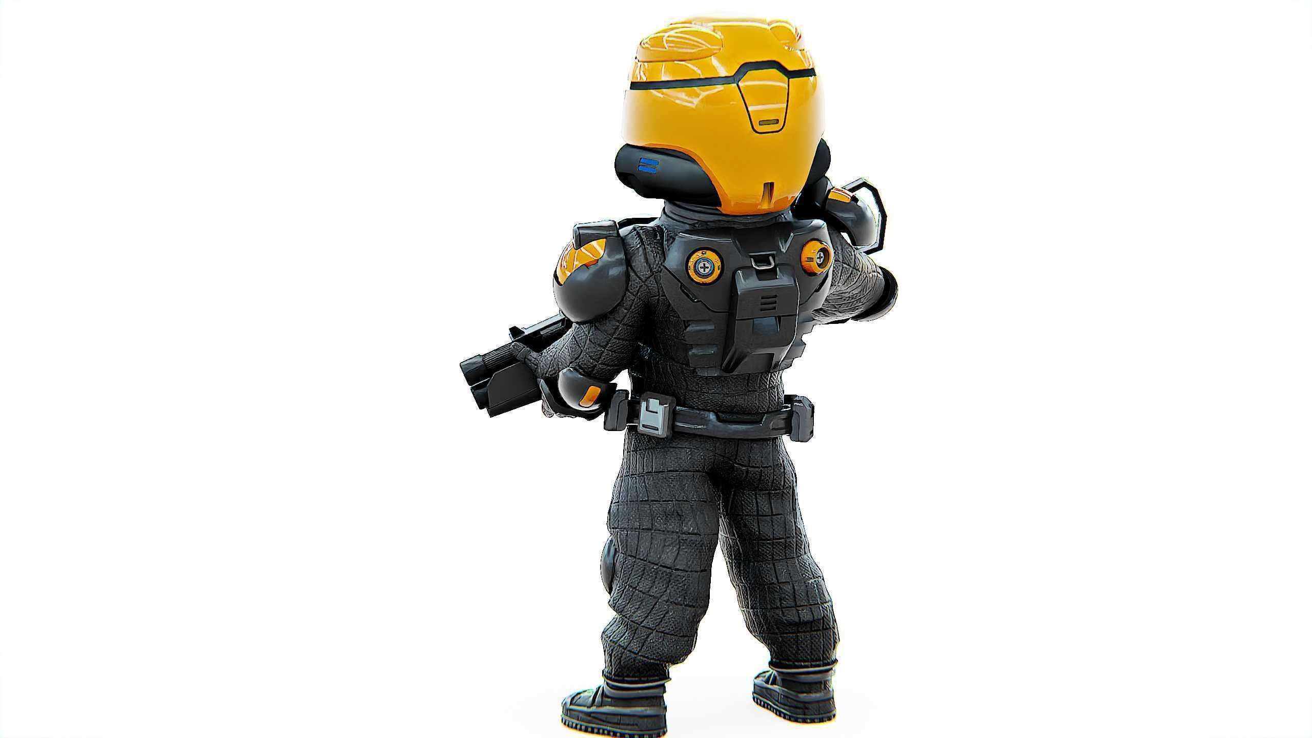 CYBER SOLDIER XC-500 Rigged for Unreal Engine - Unity - MIXAMO 3D model_12