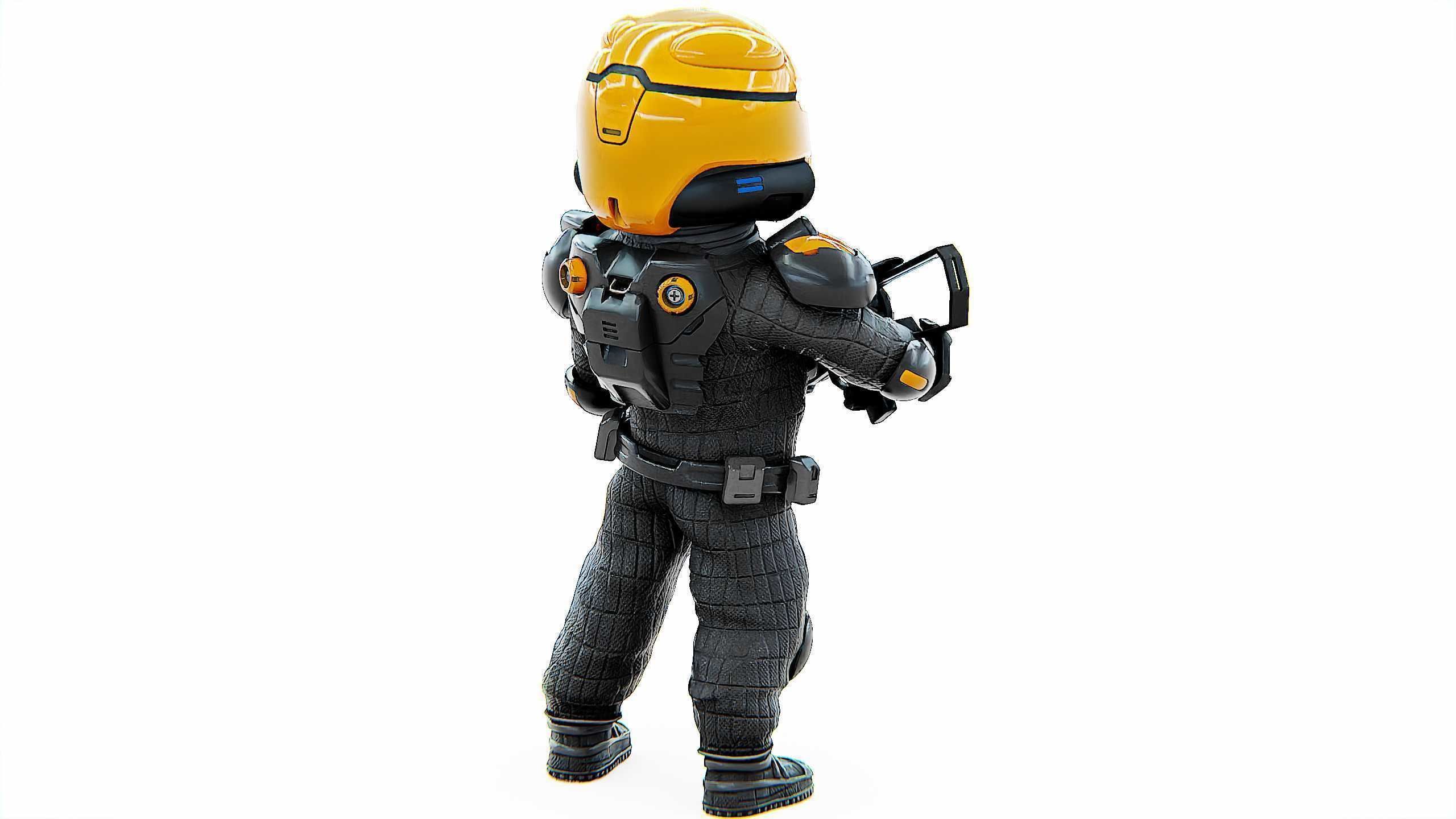 CYBER SOLDIER XC-500 Rigged for Unreal Engine - Unity - MIXAMO 3D model_8