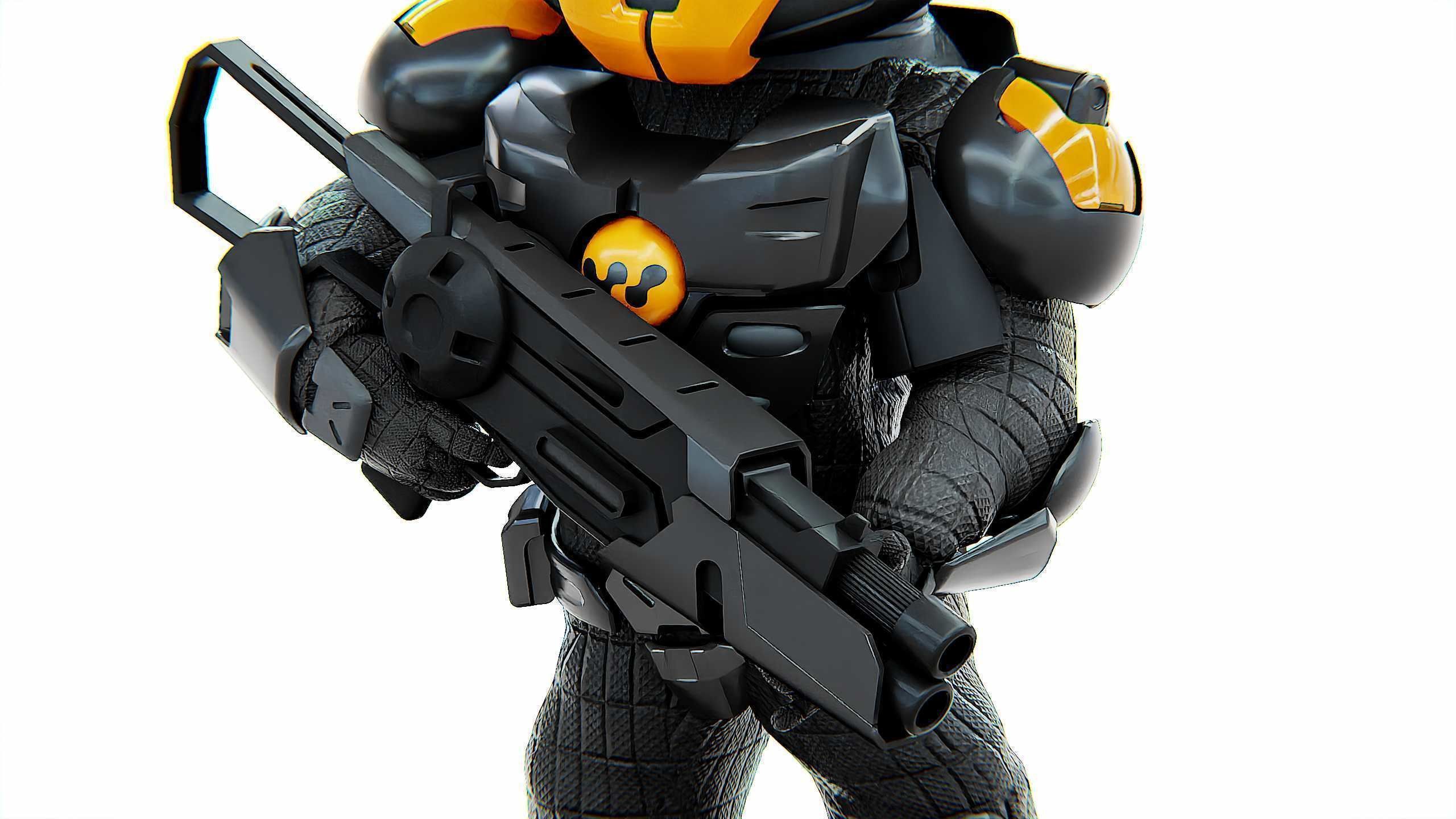 CYBER SOLDIER XC-500 Rigged for Unreal Engine - Unity - MIXAMO 3D model_28