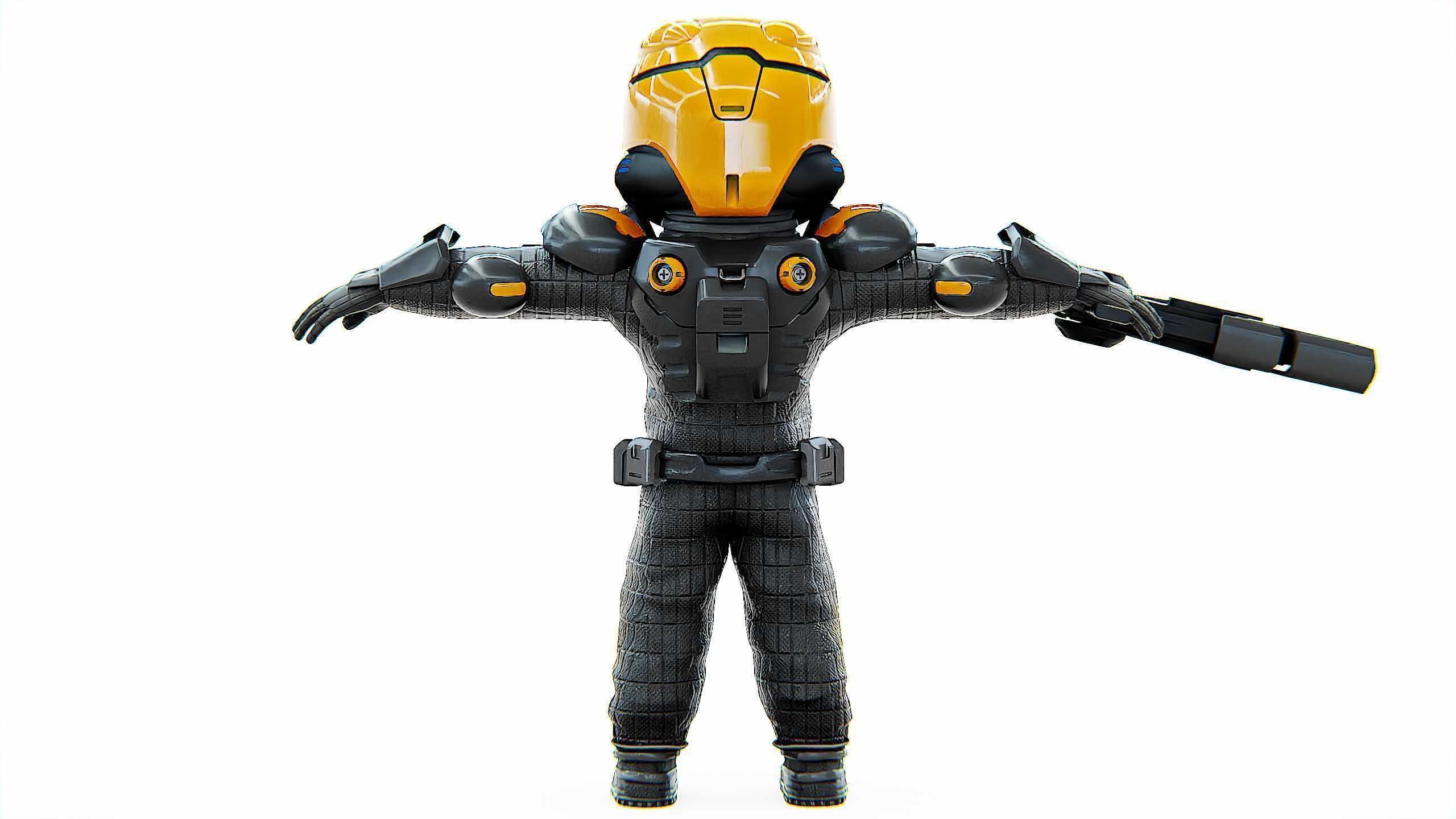 CYBER SOLDIER XC-500 Rigged for Unreal Engine - Unity - MIXAMO 3D model_31