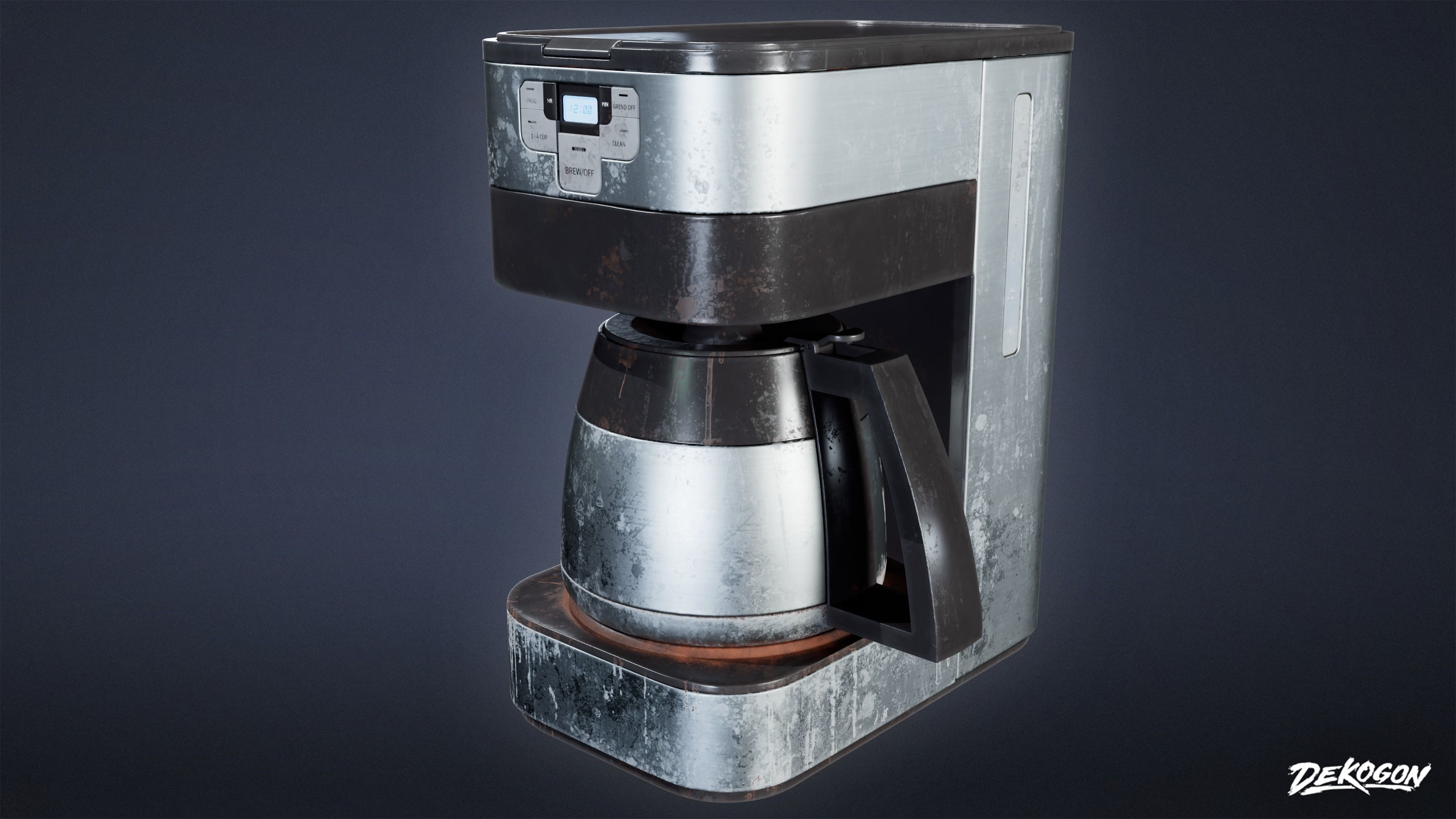 SUBURBS - Coffee Maker 01 - LOW POLY AND NANITE Low-poly 3D model_1