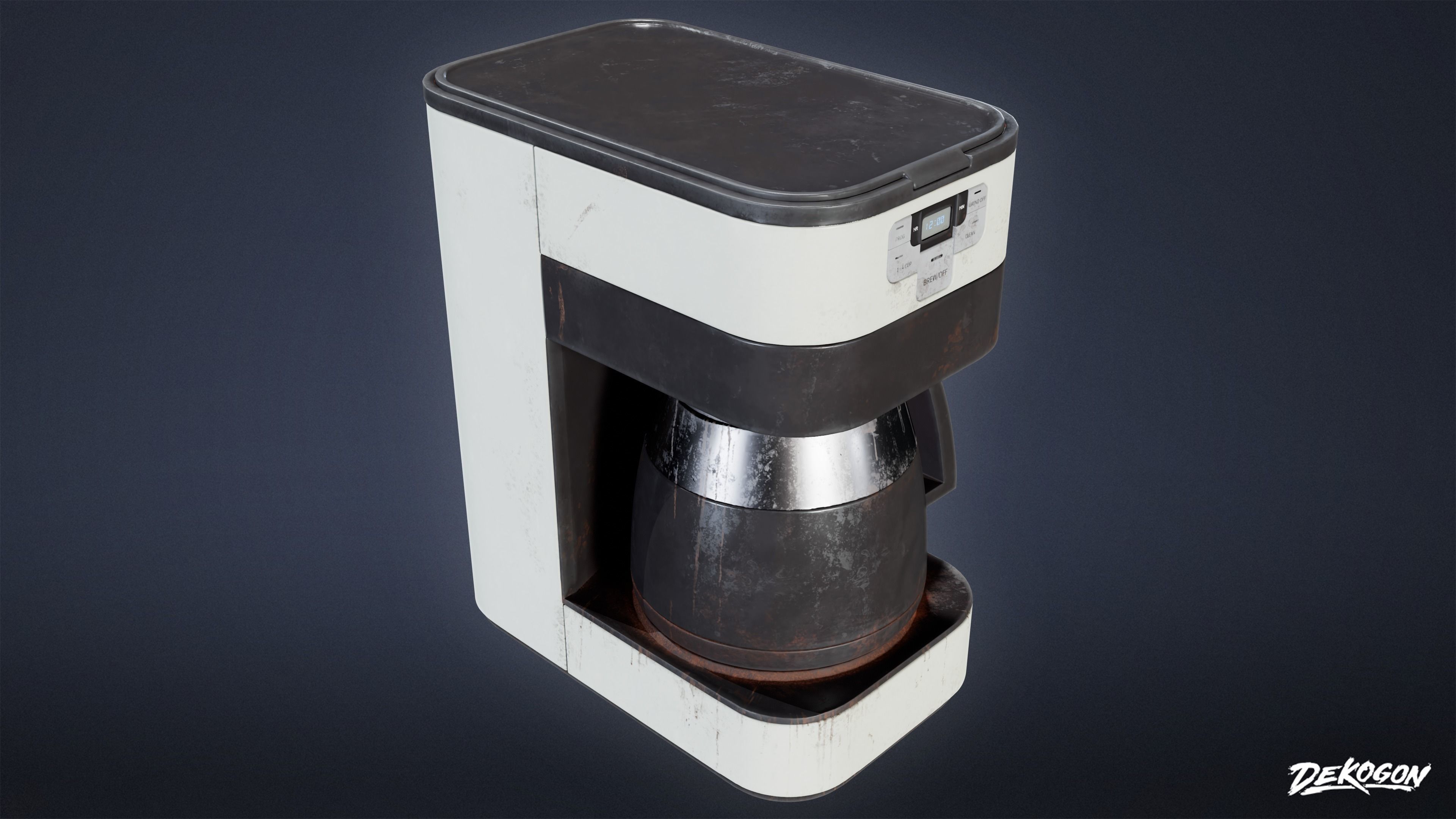 SUBURBS - Coffee Maker 01 - LOW POLY AND NANITE Low-poly 3D model_6