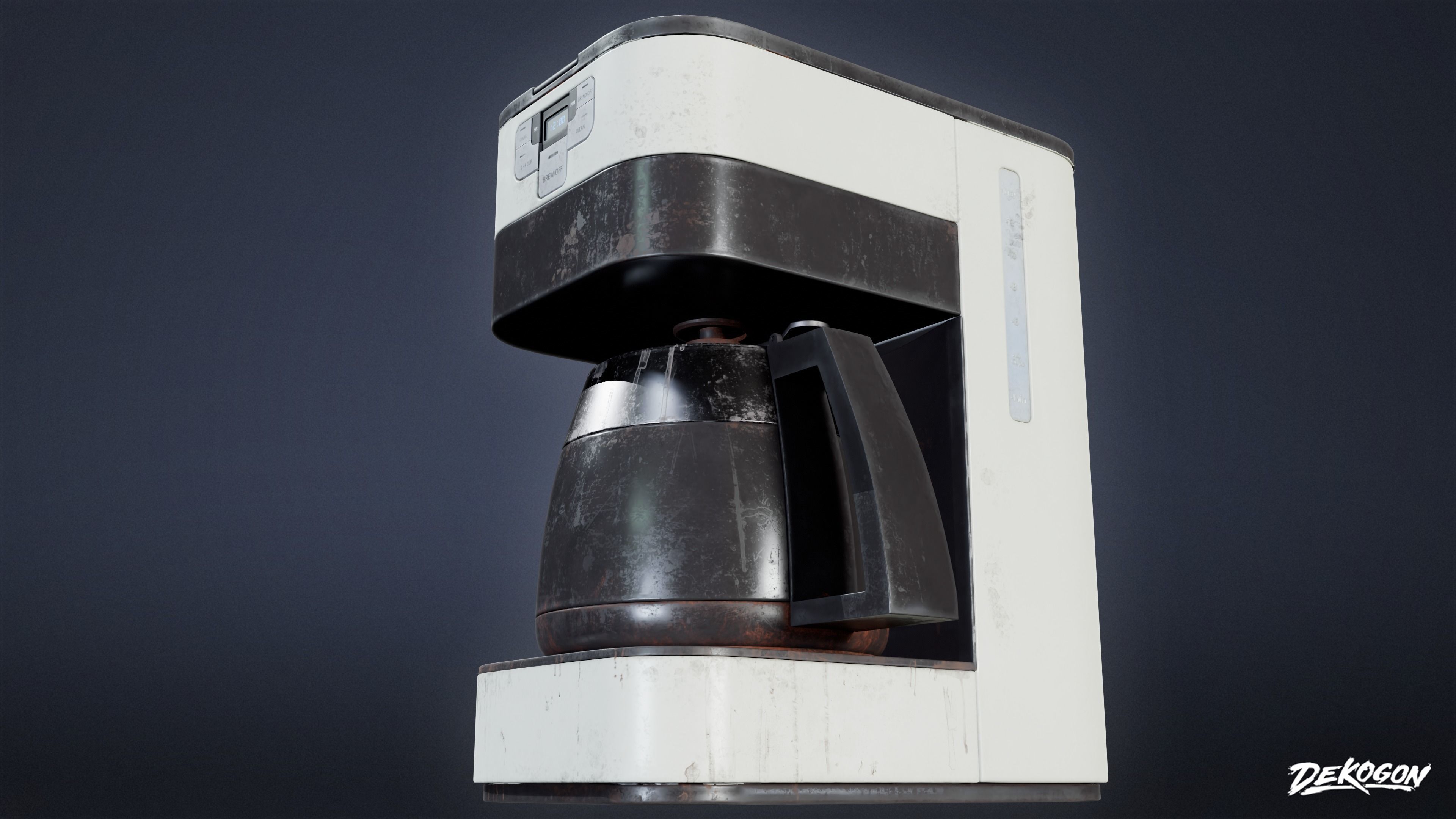 SUBURBS - Coffee Maker 01 - LOW POLY AND NANITE Low-poly 3D model_7