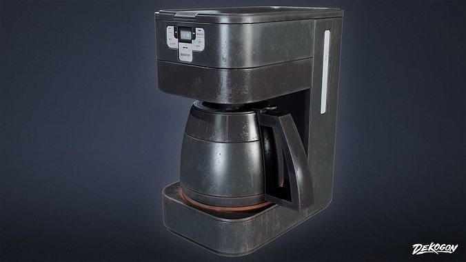 SUBURBS - Coffee Maker 01 - LOW POLY AND NANITE Low-poly 3D model