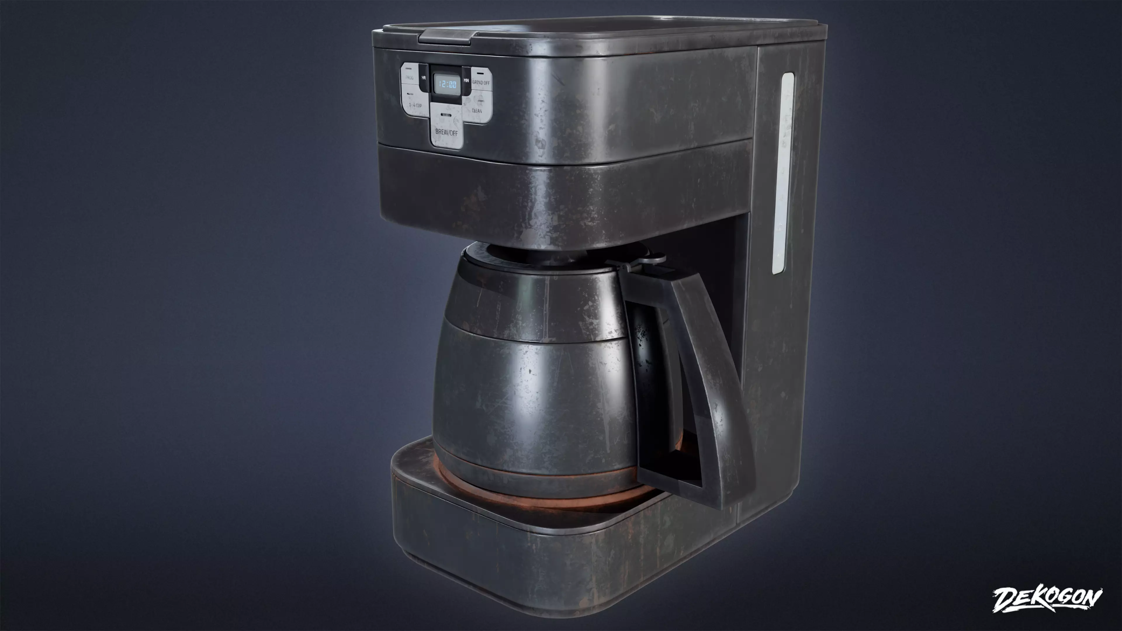 SUBURBS - Coffee Maker 01 - LOW POLY AND NANITE Low-poly 3D model_0