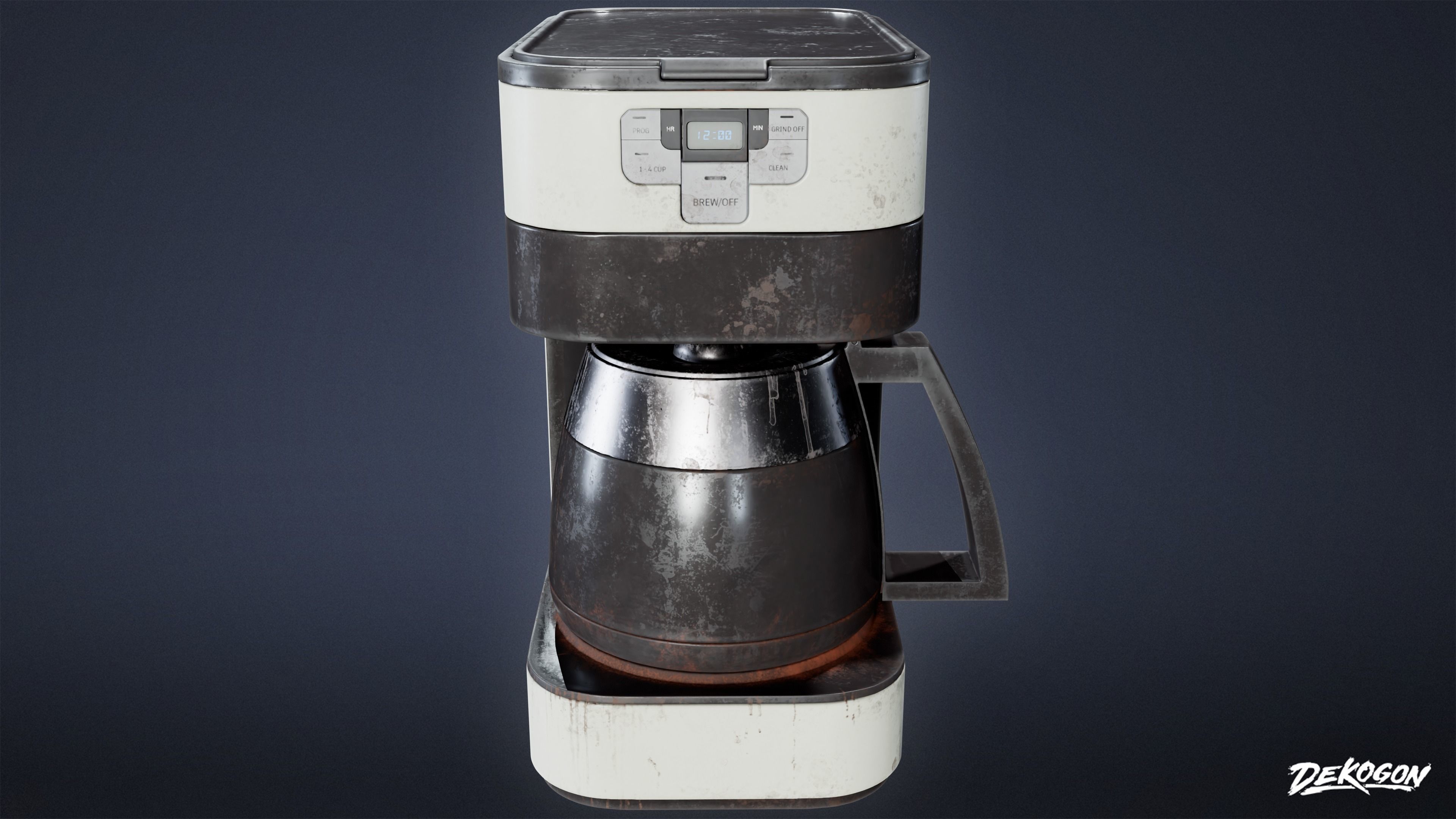 SUBURBS - Coffee Maker 01 - LOW POLY AND NANITE Low-poly 3D model_3
