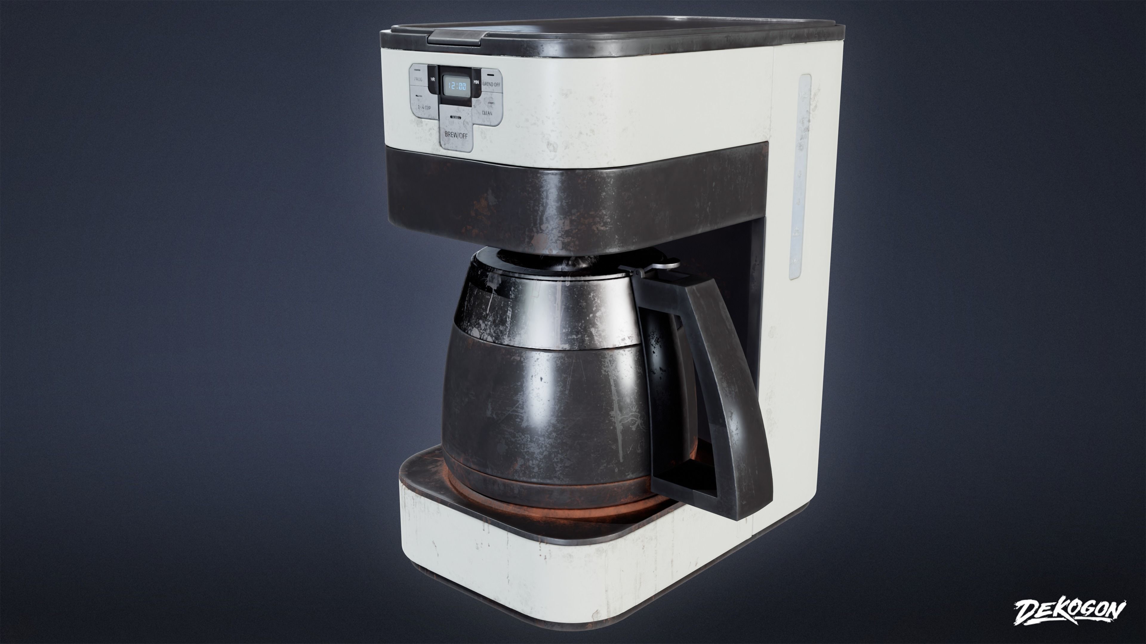 SUBURBS - Coffee Maker 01 - LOW POLY AND NANITE Low-poly 3D model_2