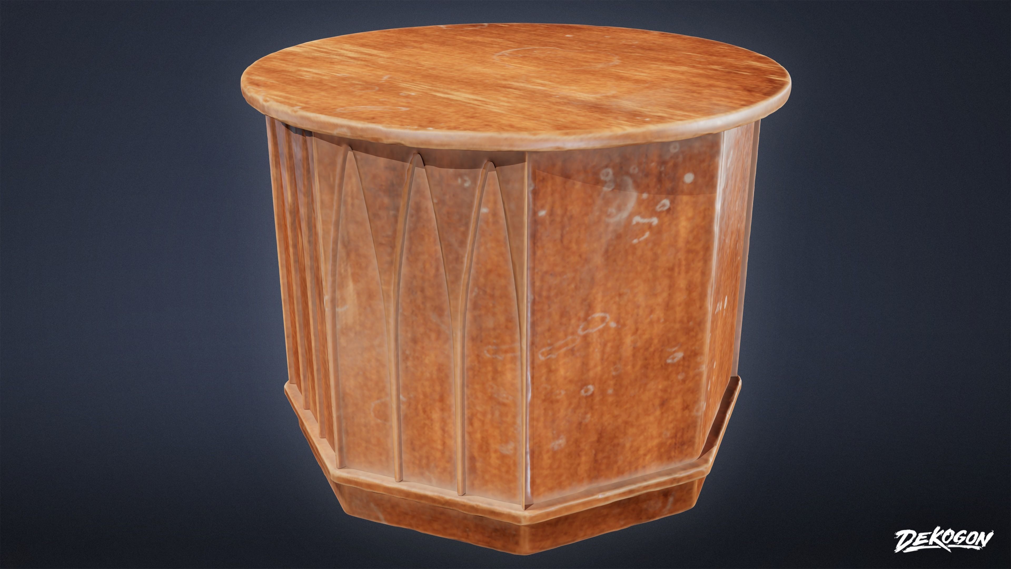 SUBURBS - Coffee Table 24 - LOW POLY AND NANITE Low-poly 3D model_8