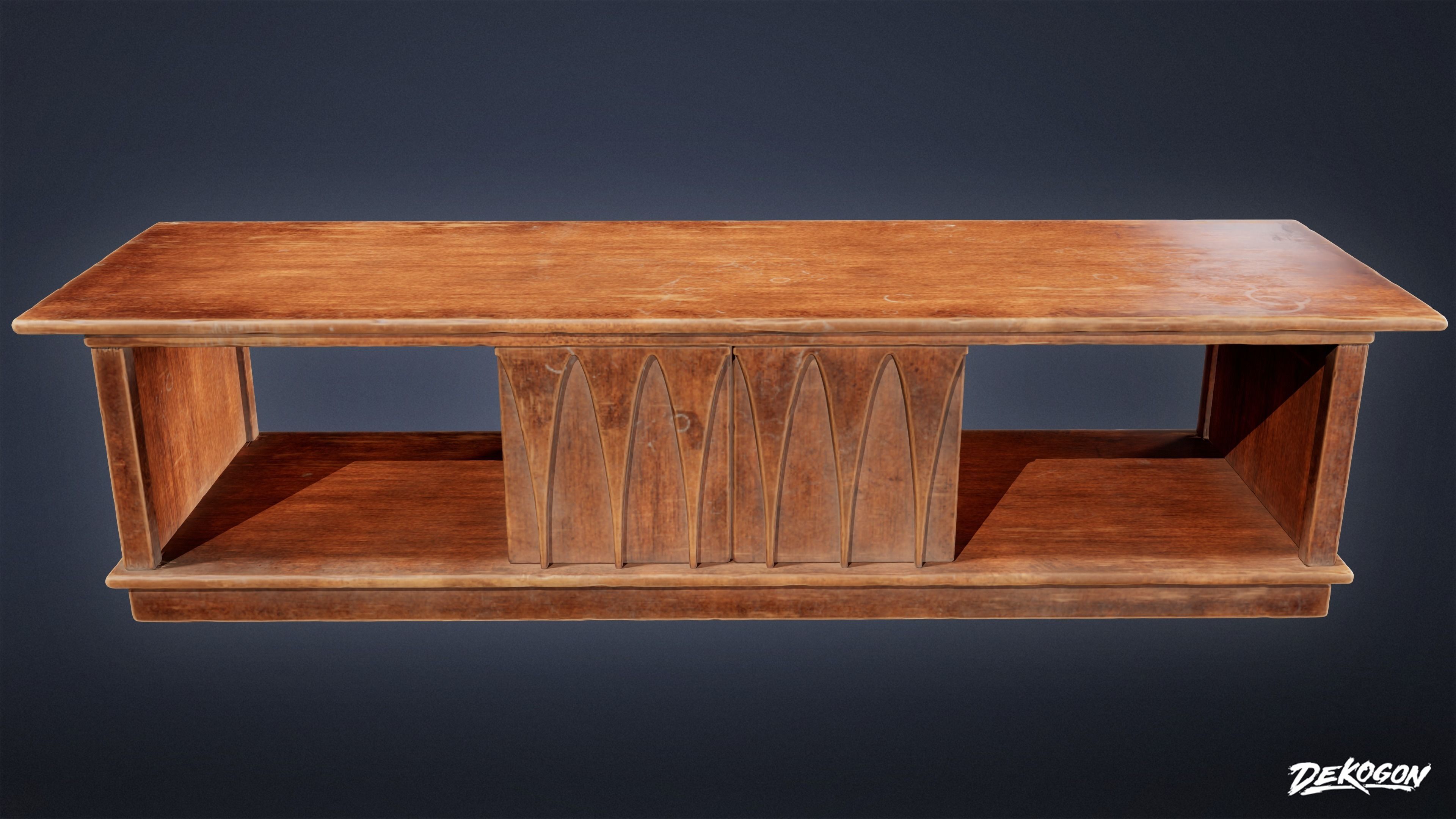 SUBURBS - Coffee Table 24 - LOW POLY AND NANITE Low-poly 3D model_1