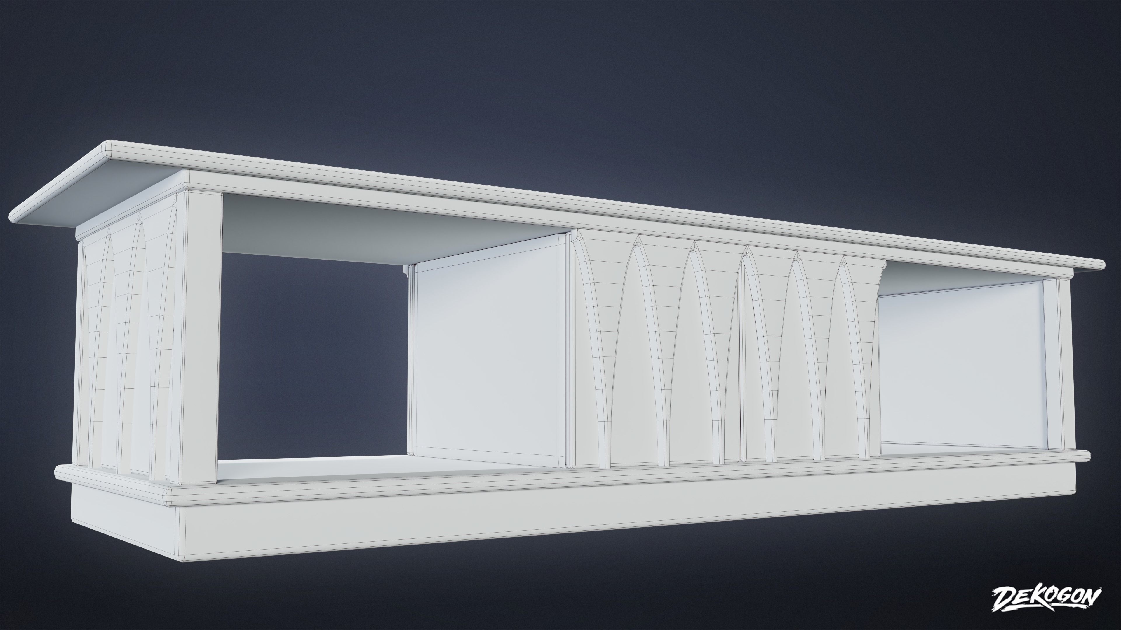 SUBURBS - Coffee Table 24 - LOW POLY AND NANITE Low-poly 3D model_17