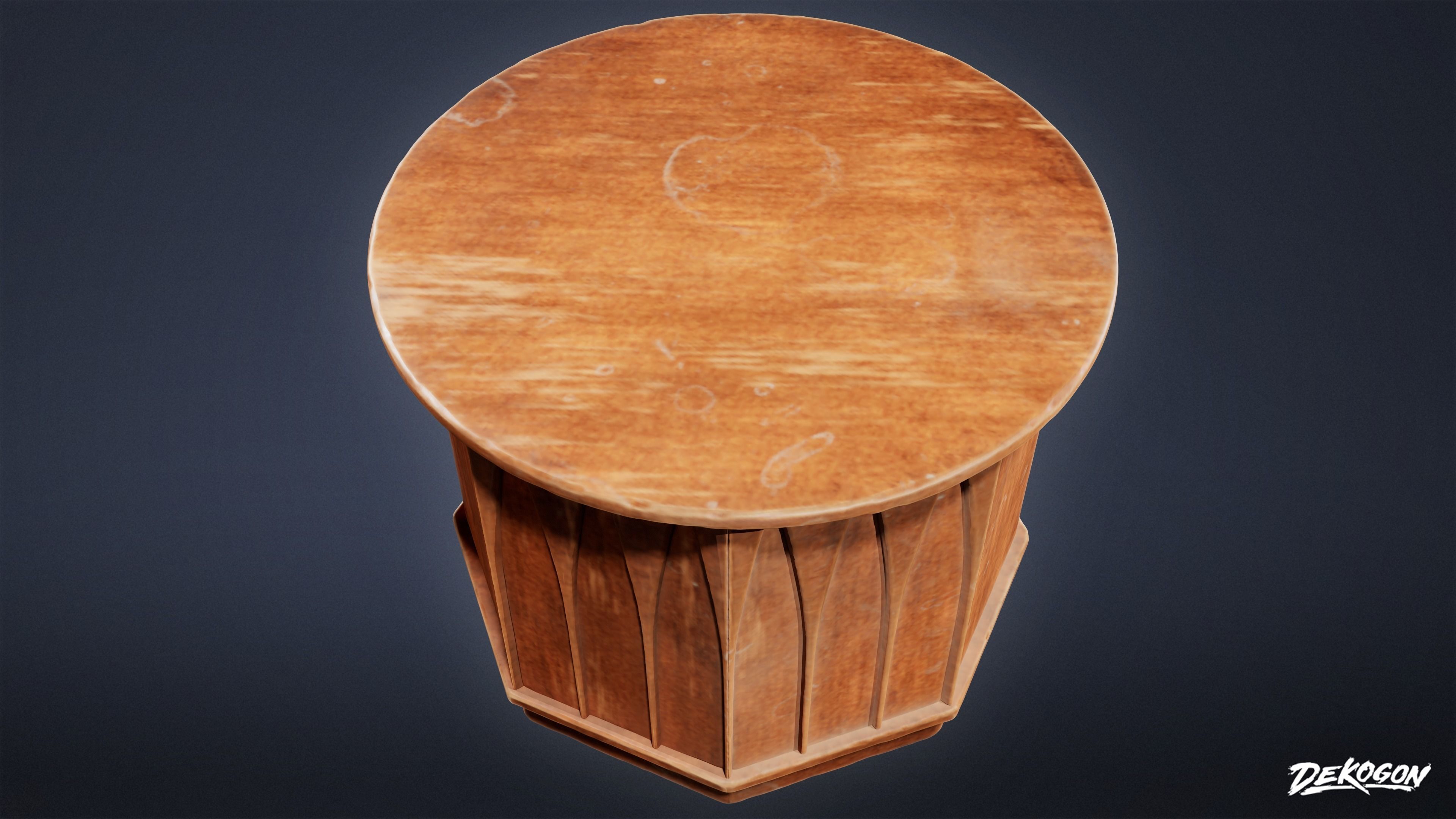 SUBURBS - Coffee Table 24 - LOW POLY AND NANITE Low-poly 3D model_10