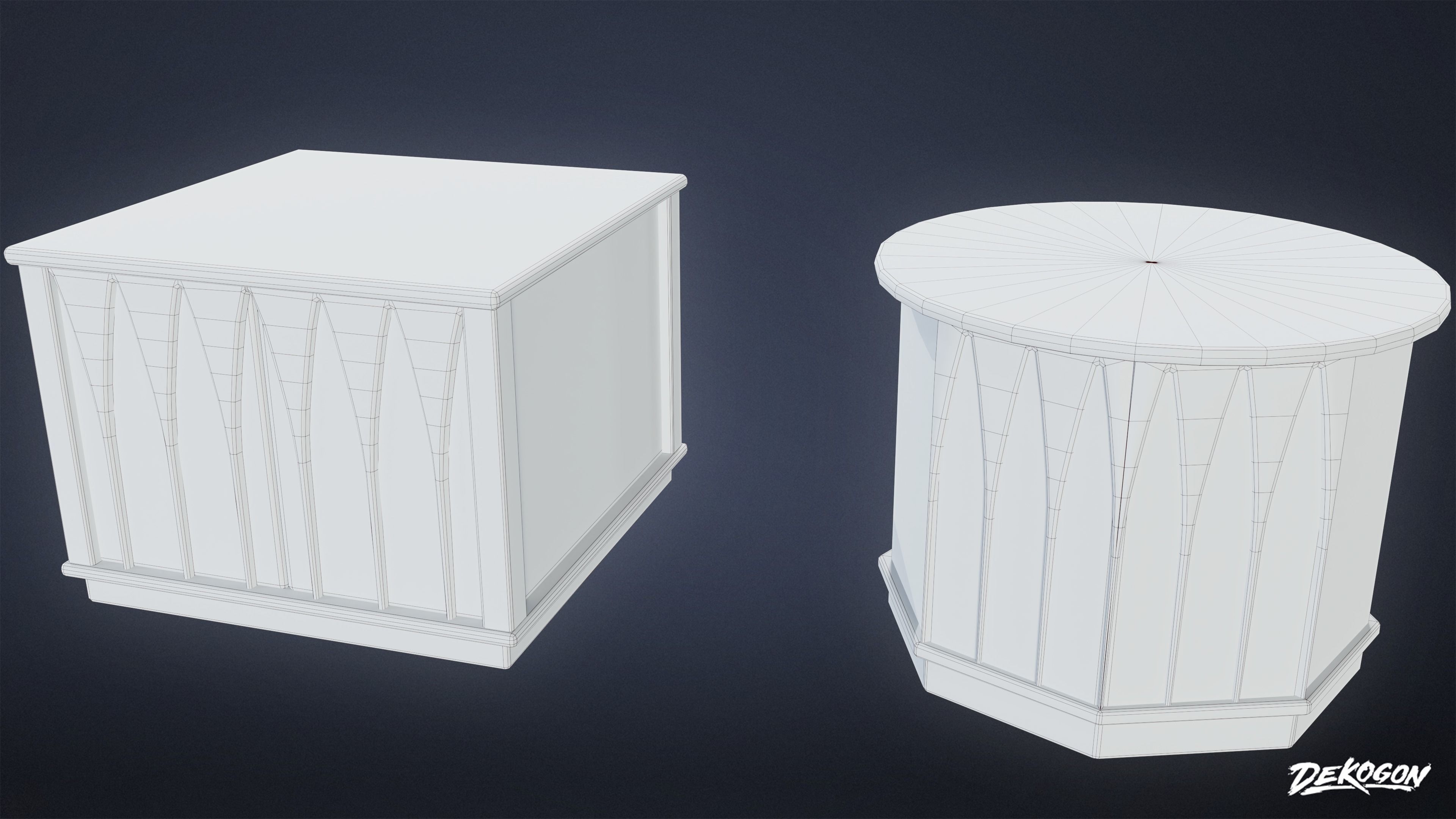 SUBURBS - Coffee Table 24 - LOW POLY AND NANITE Low-poly 3D model_18