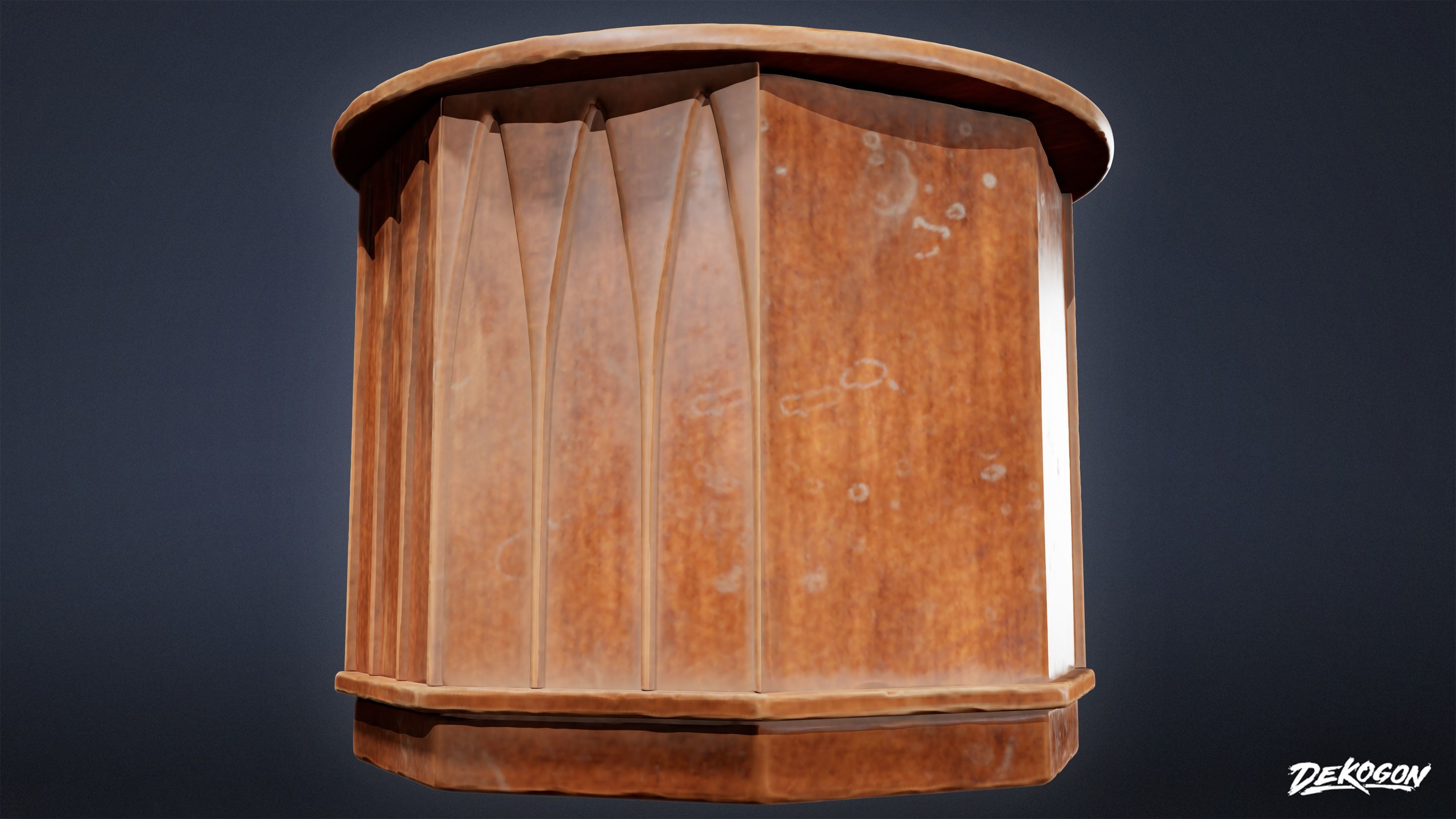 SUBURBS - Coffee Table 24 - LOW POLY AND NANITE Low-poly 3D model_9