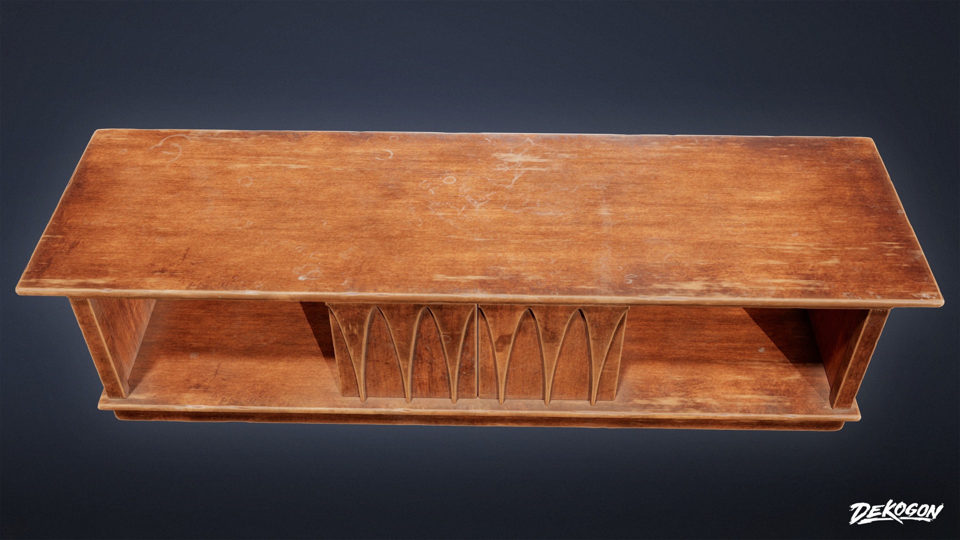 SUBURBS - Coffee Table 24 - LOW POLY AND NANITE Low-poly 3D model_3