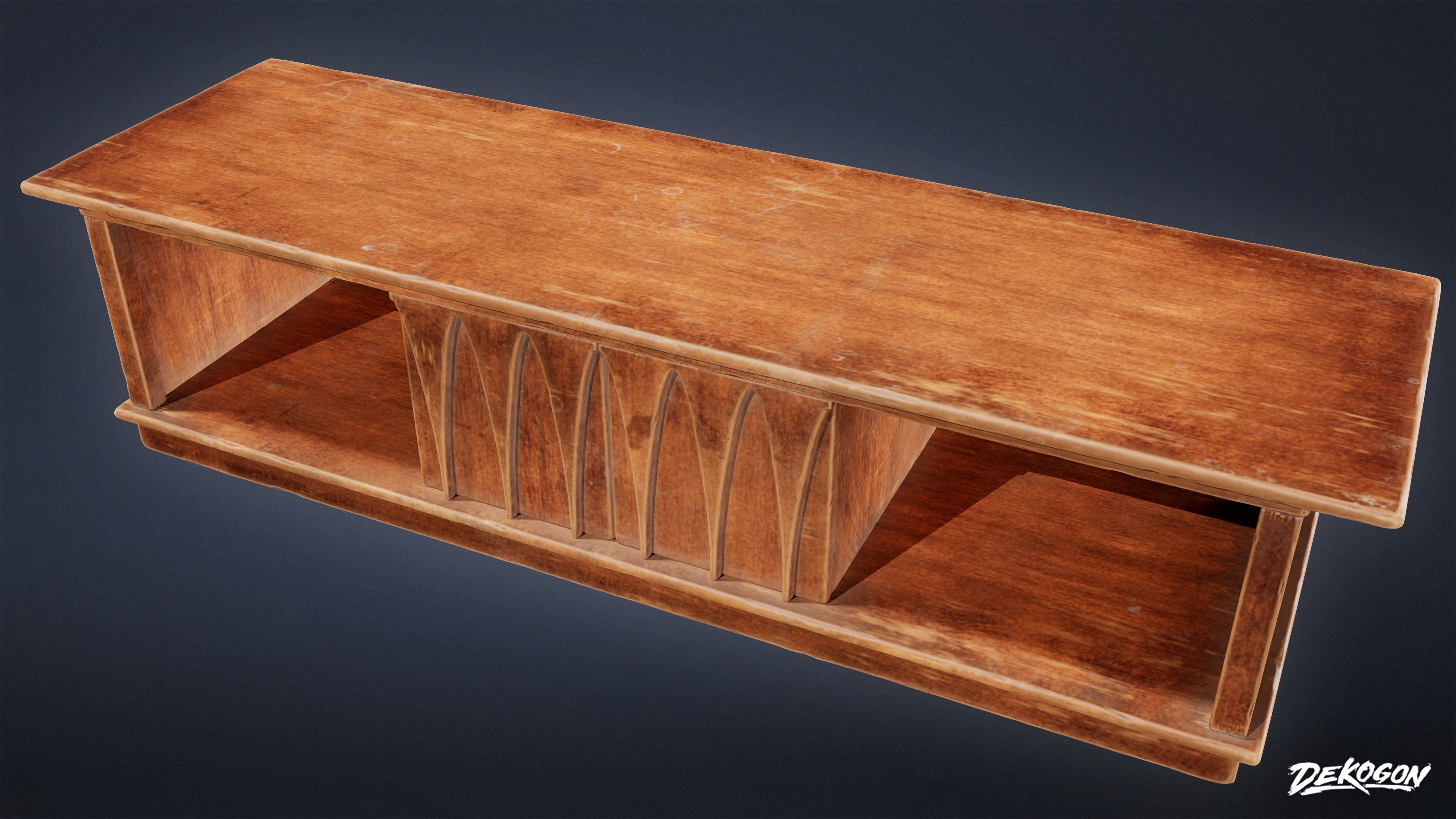 SUBURBS - Coffee Table 24 - LOW POLY AND NANITE Low-poly 3D model_5