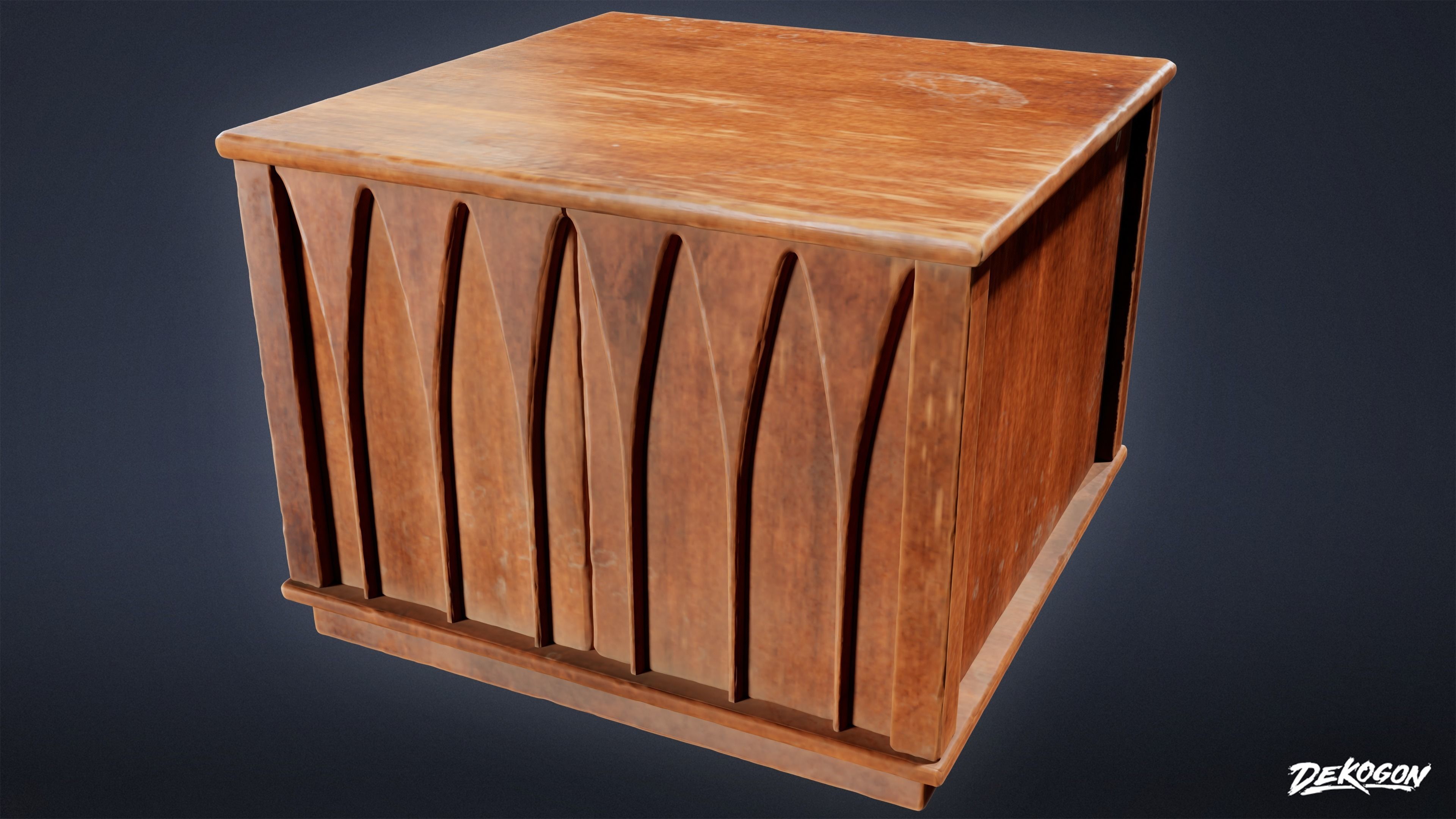 SUBURBS - Coffee Table 24 - LOW POLY AND NANITE Low-poly 3D model_11