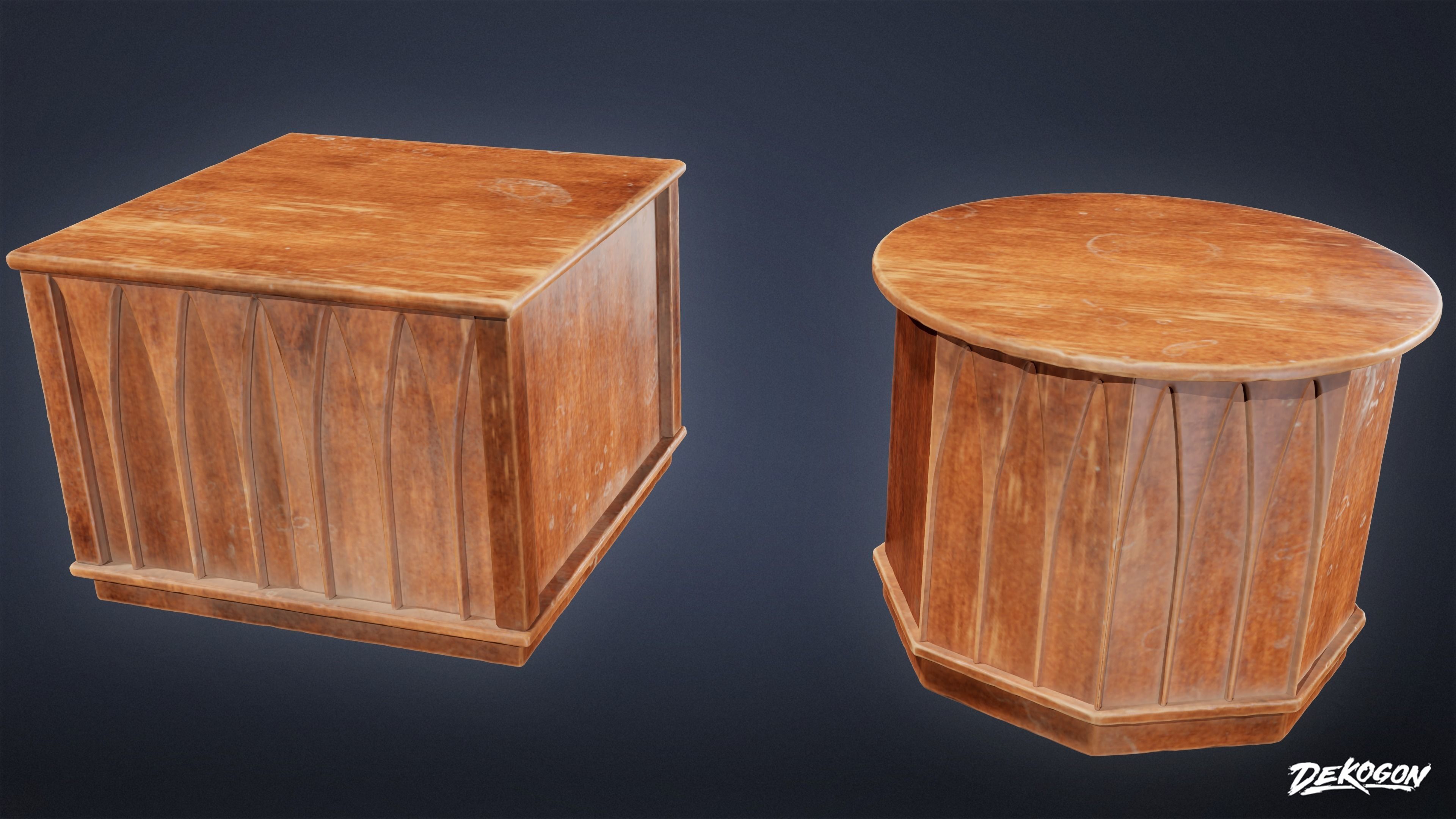 SUBURBS - Coffee Table 24 - LOW POLY AND NANITE Low-poly 3D model_6