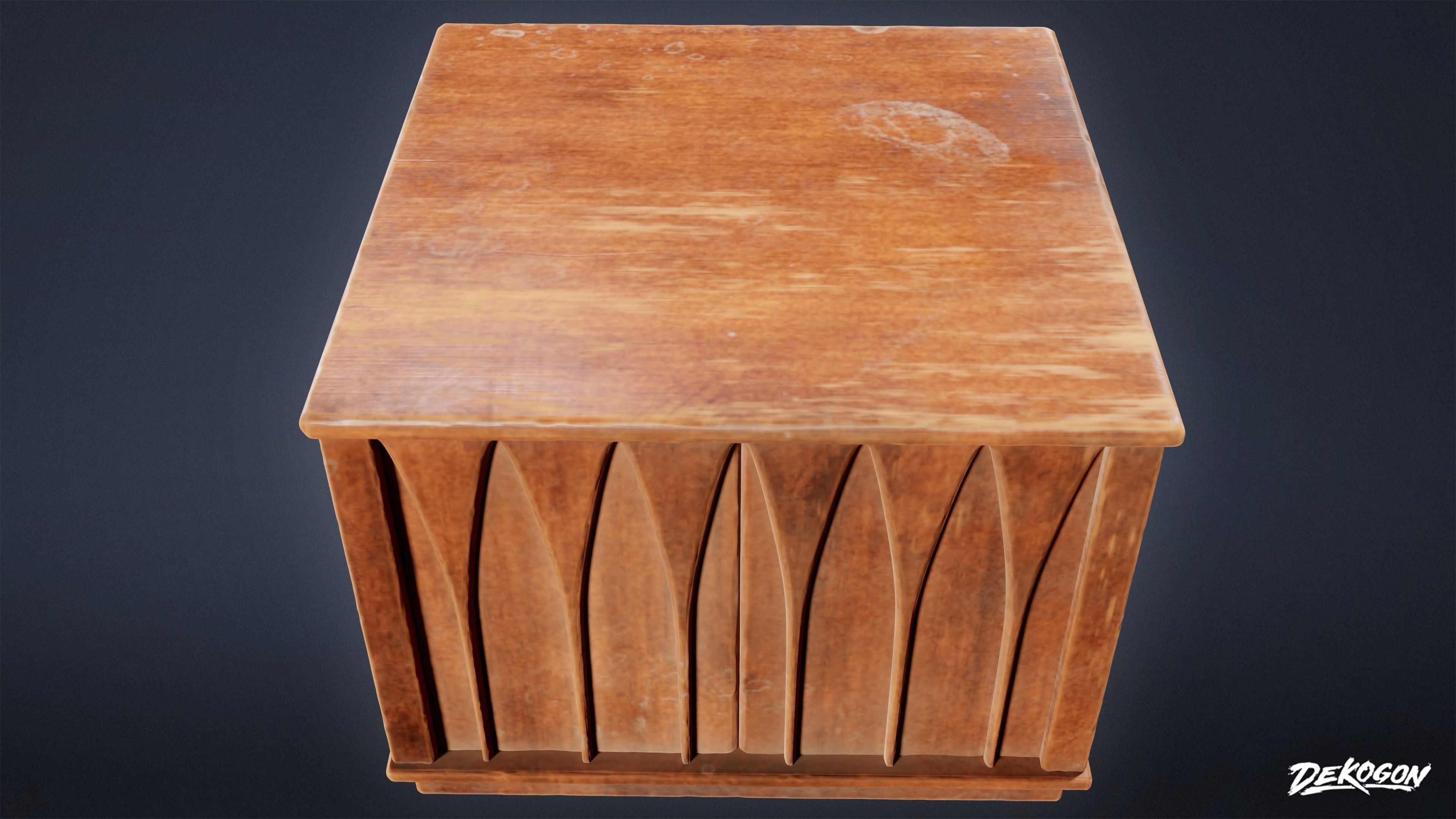 SUBURBS - Coffee Table 24 - LOW POLY AND NANITE Low-poly 3D model_13