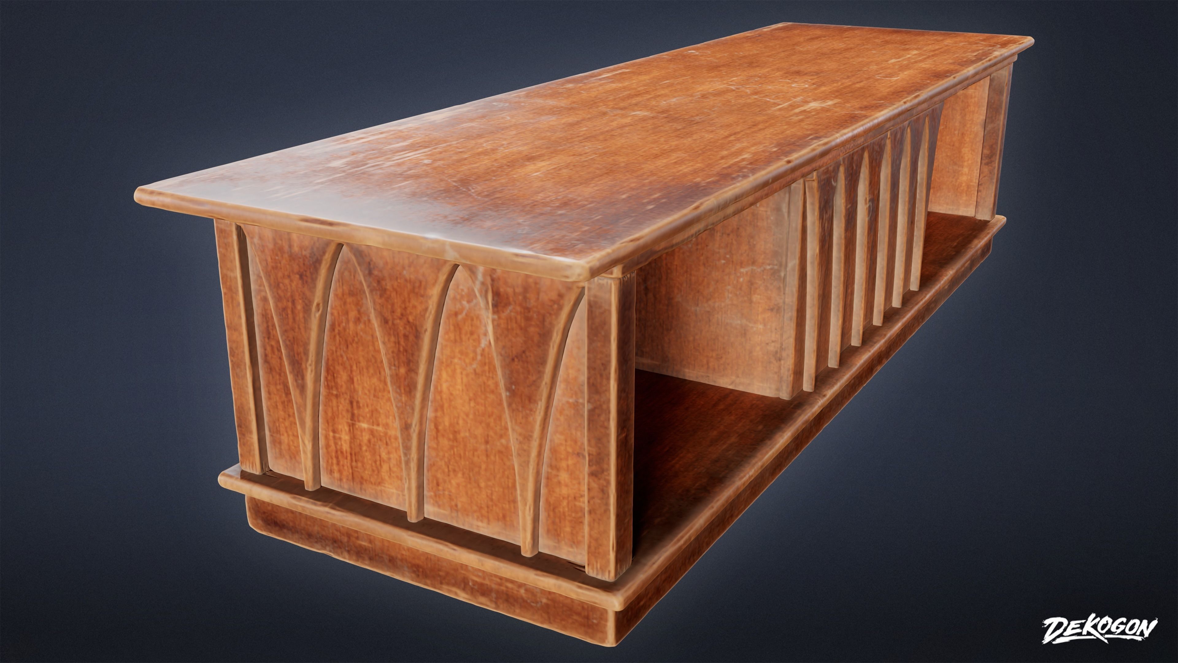 SUBURBS - Coffee Table 24 - LOW POLY AND NANITE Low-poly 3D model_2